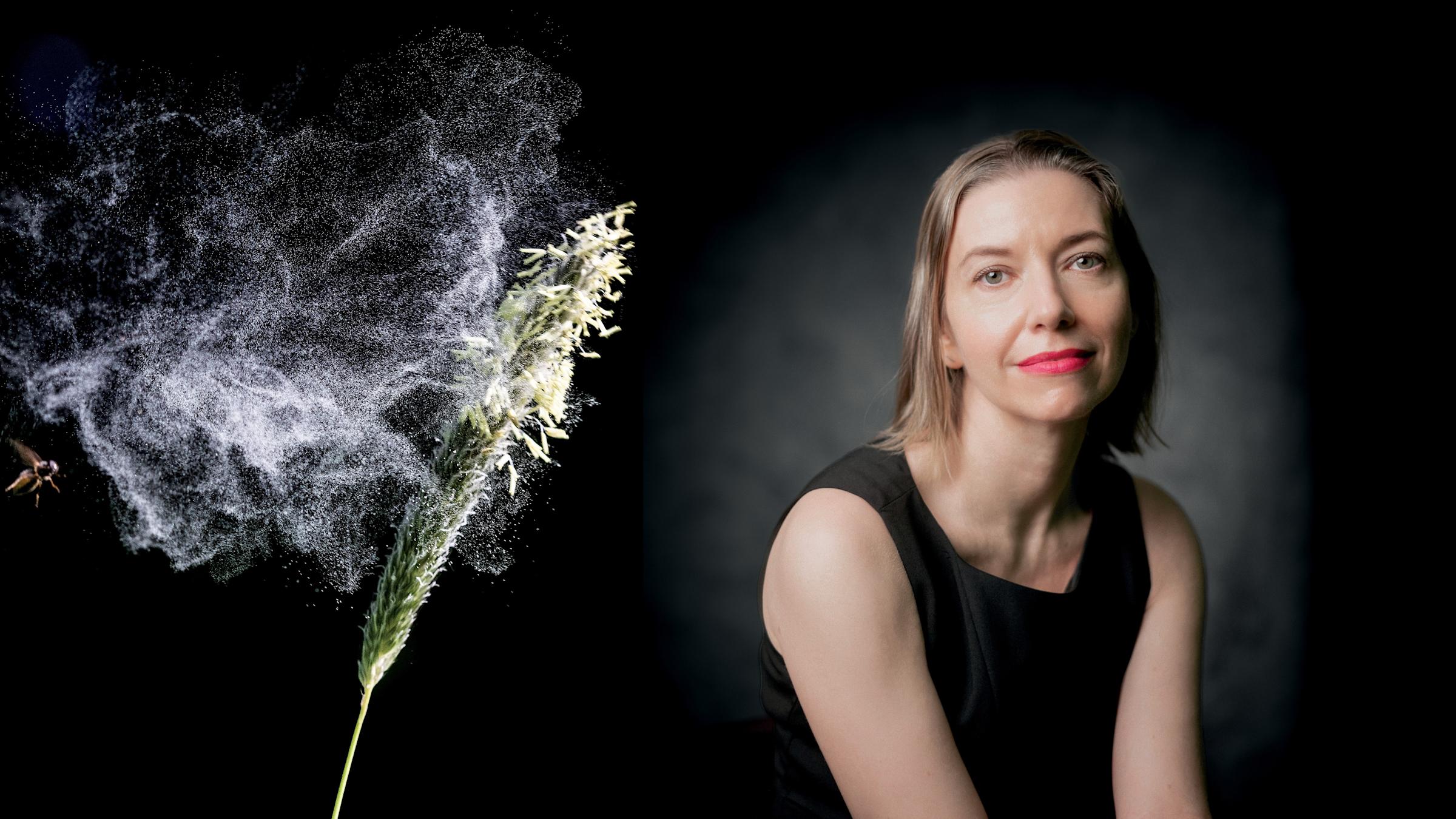 Portrait of Theresa MacPhail with plant