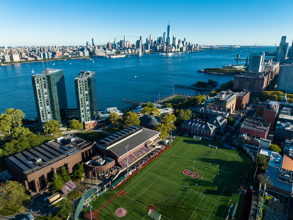 aerial photo of Stevens campus