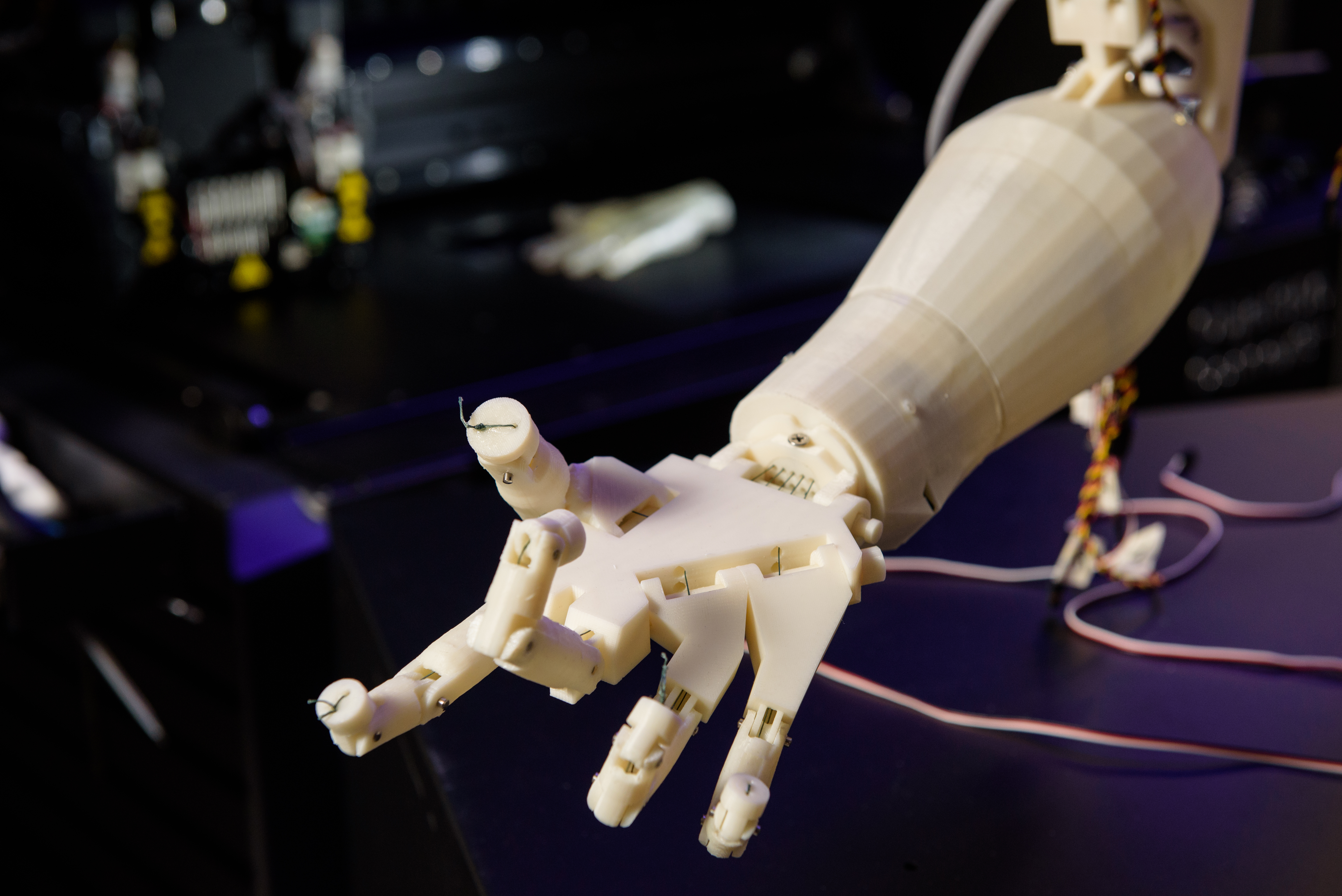 Robotic hand and arm.