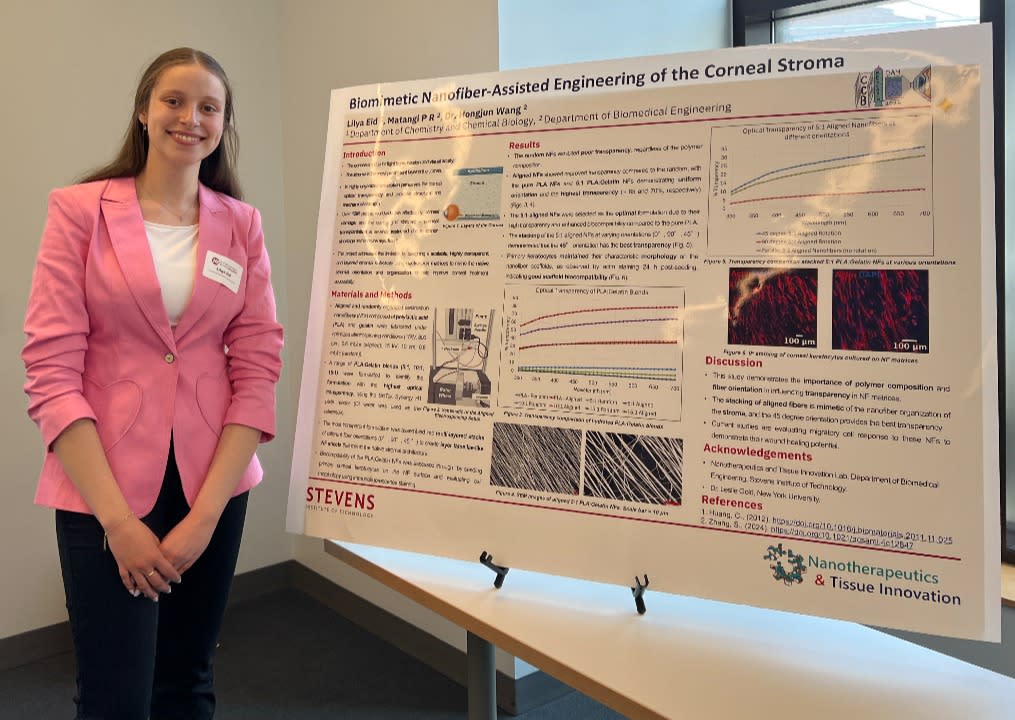 Lilya Eid presents her Senior Capstone Research Project during the 2026 Innovation Expo for the Department of Chemistry & Chemical Biology.