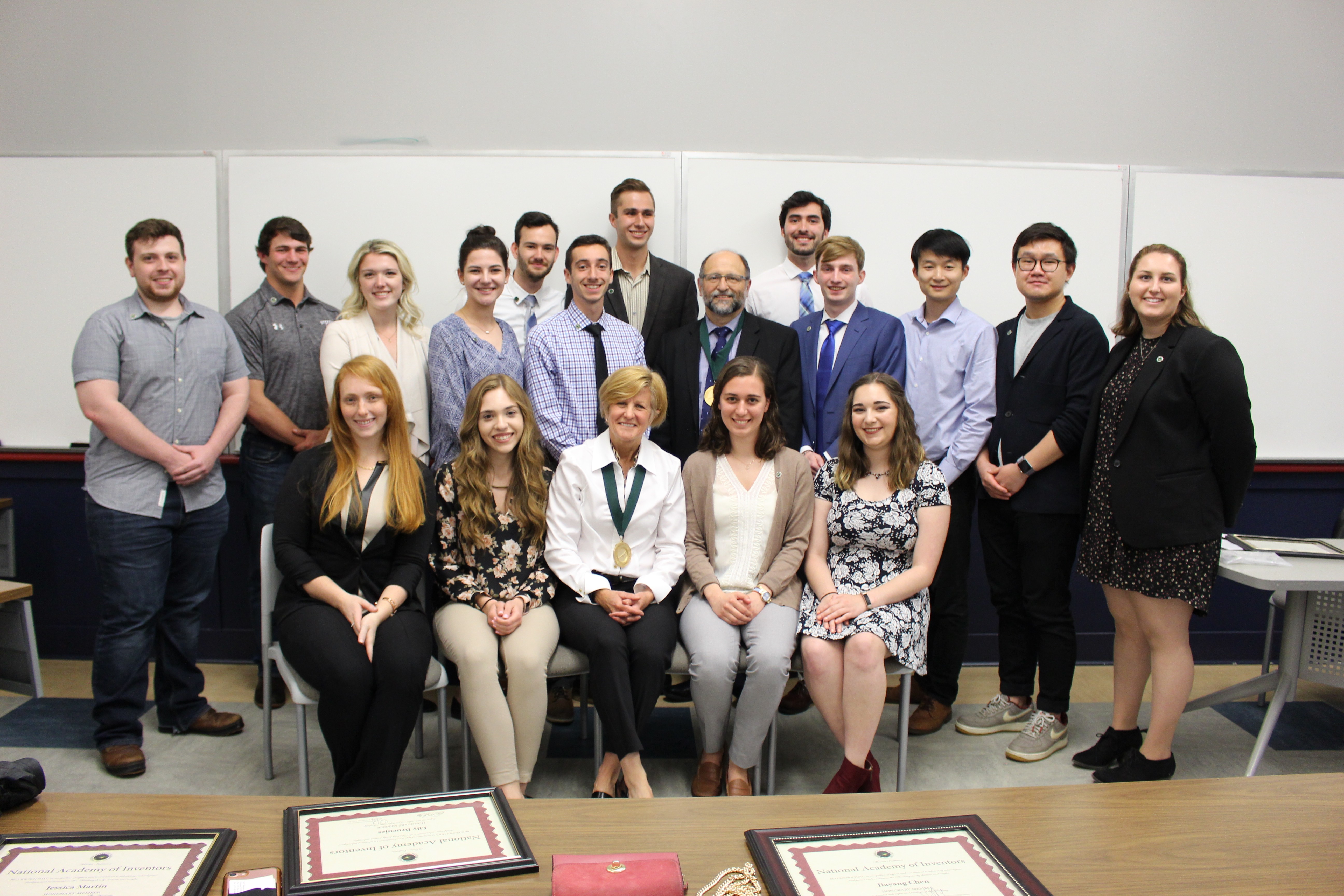 Students and professor