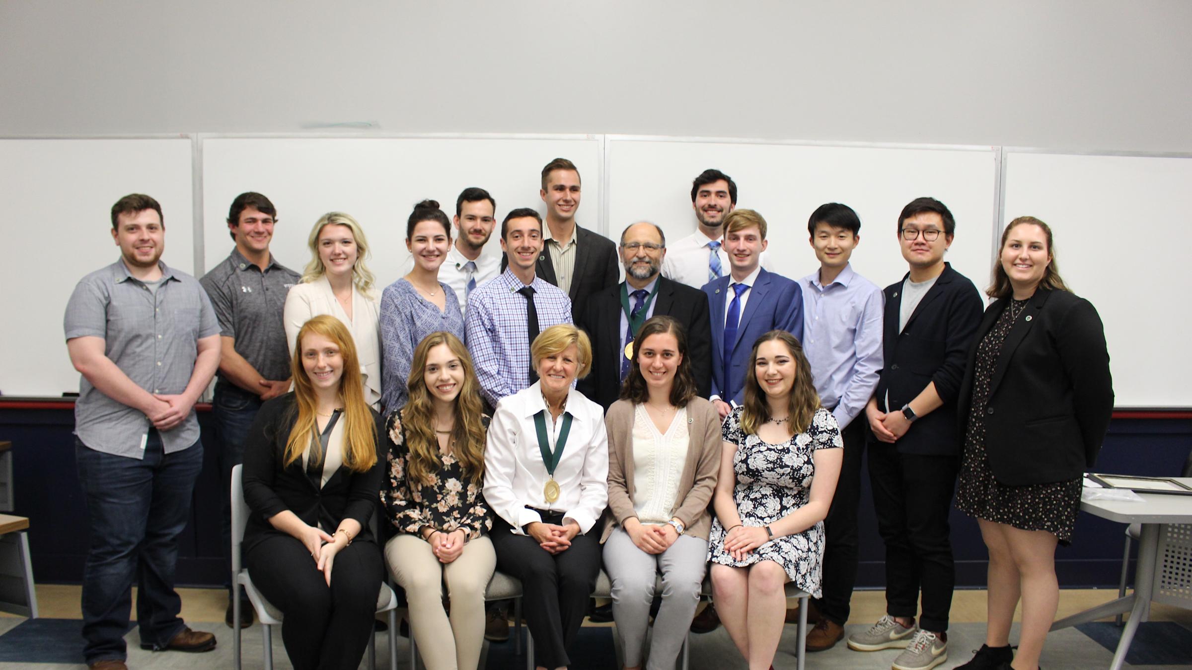 Students and professor