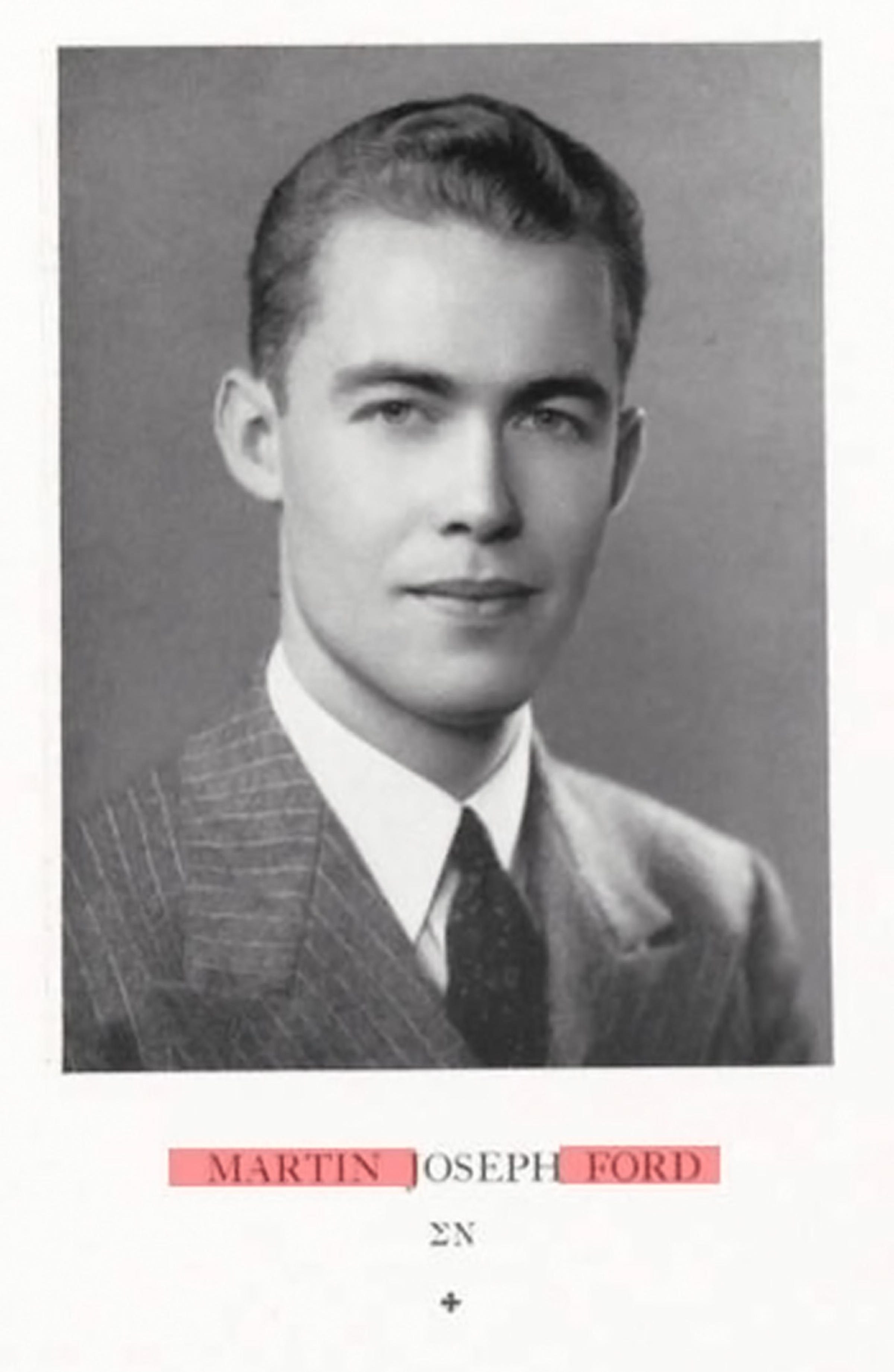 Yearbook portrait of Martin Ford