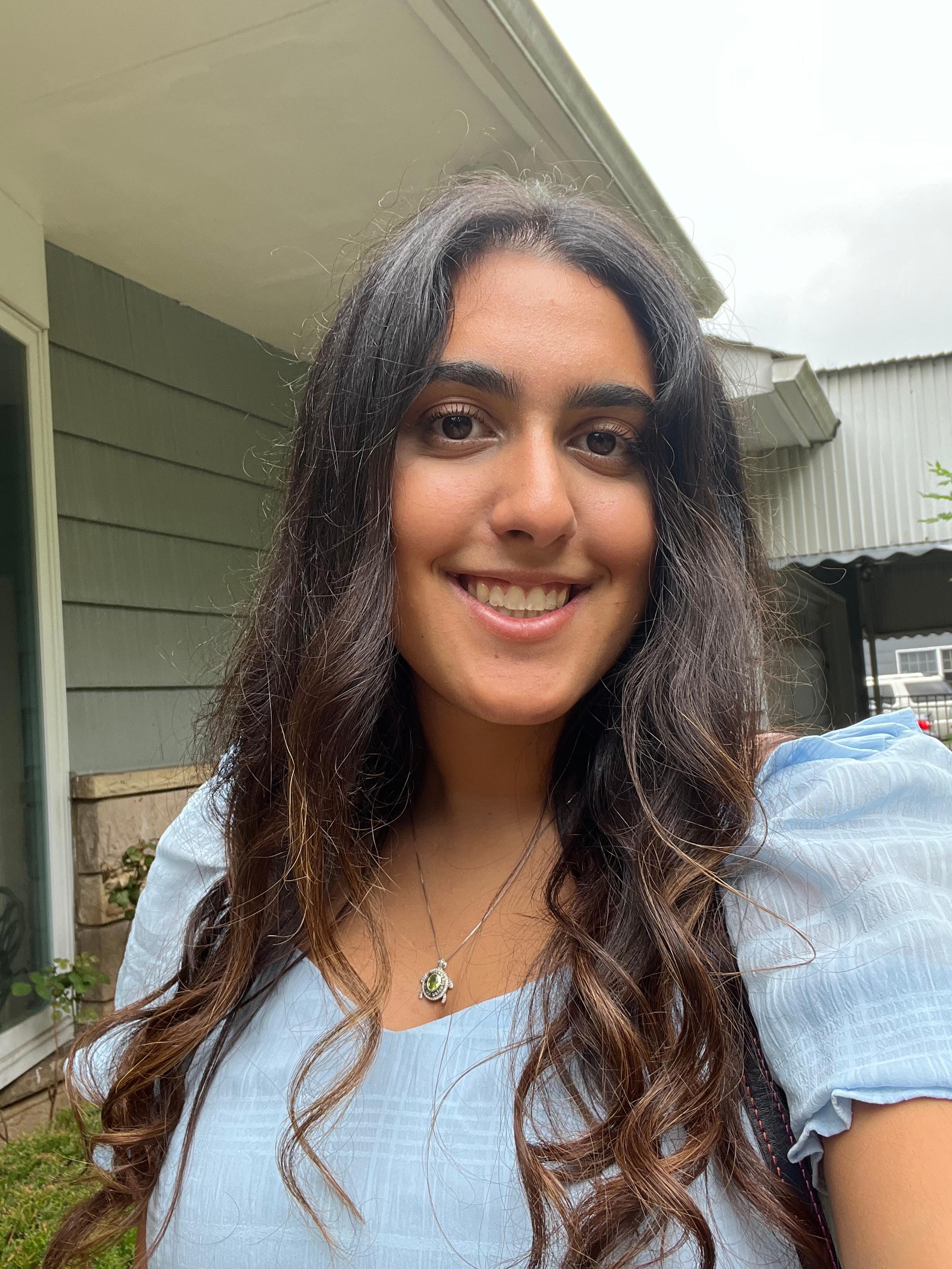 A casual photo of Maria Mihalatos, a member of the AMP Class of 2025