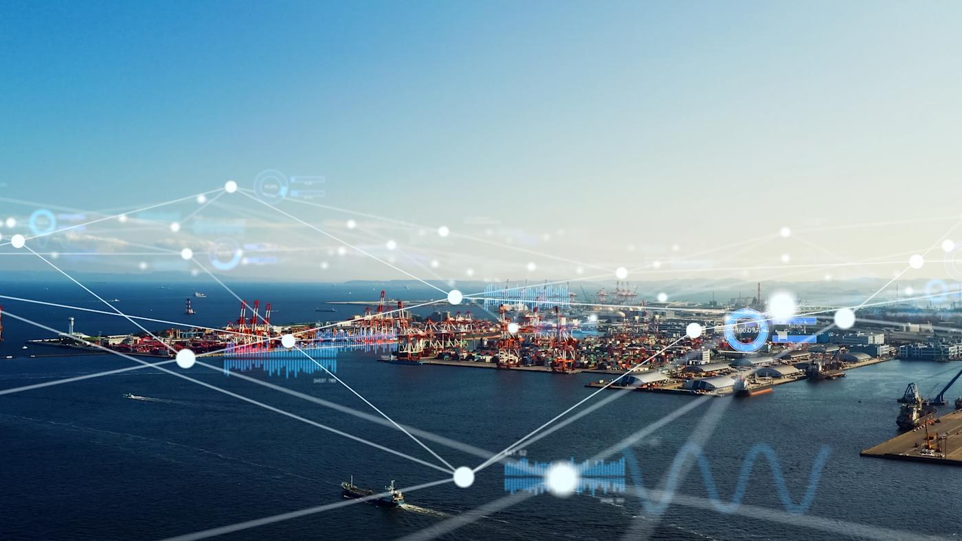illustration of maritime cybersecurity