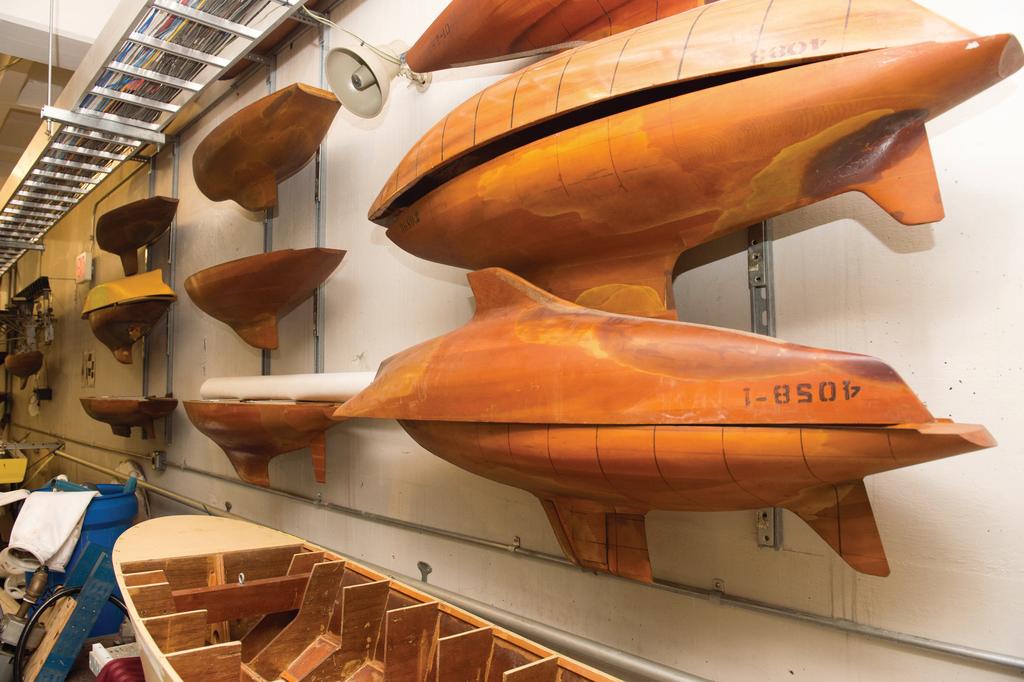 Boat hulls in Davidson Laboratory