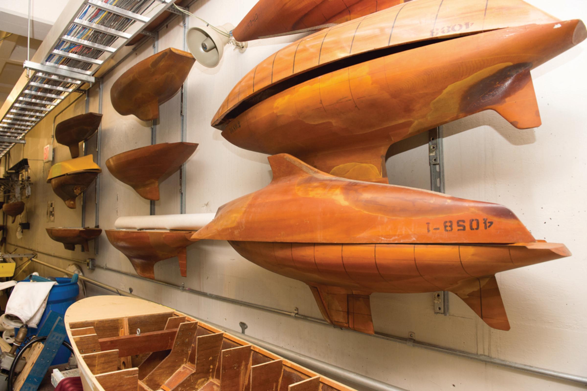 Boat hulls in Davidson Laboratory
