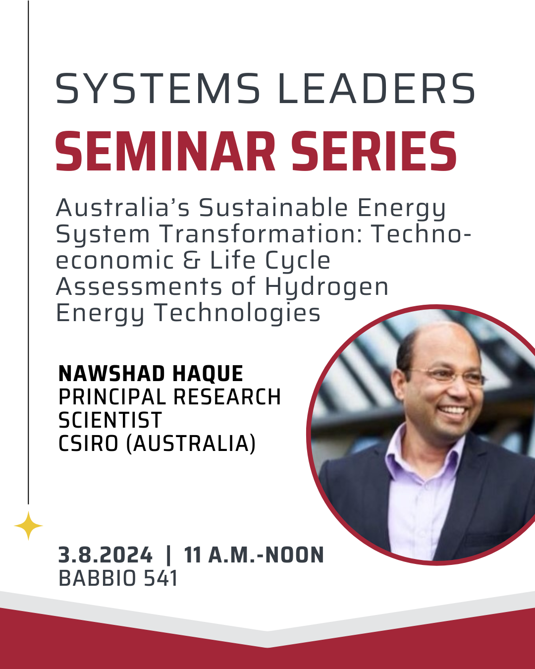 A flyer for SSE Seminar Series