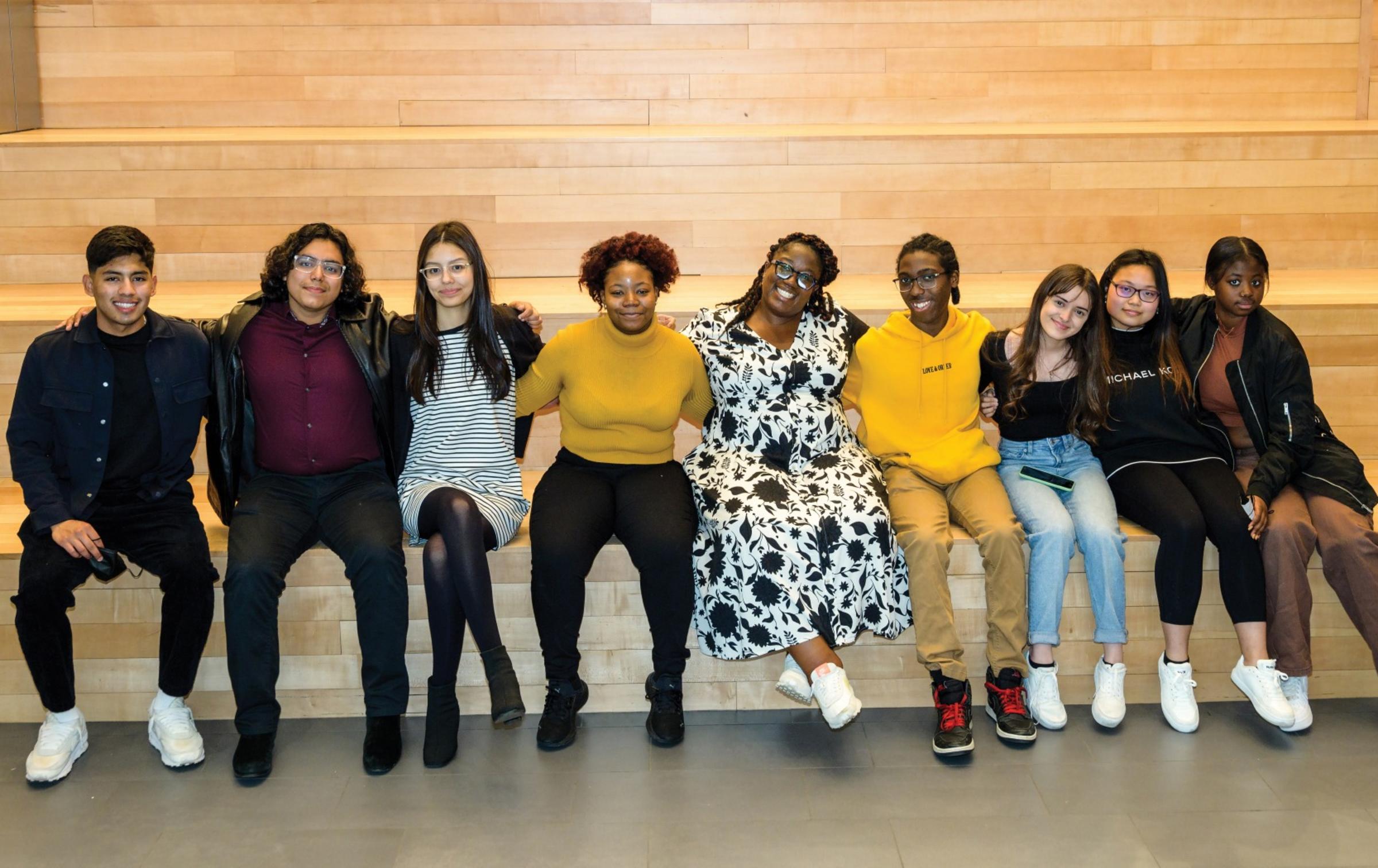 Art Harper students pose for a photo in the Gateway Academic Center.