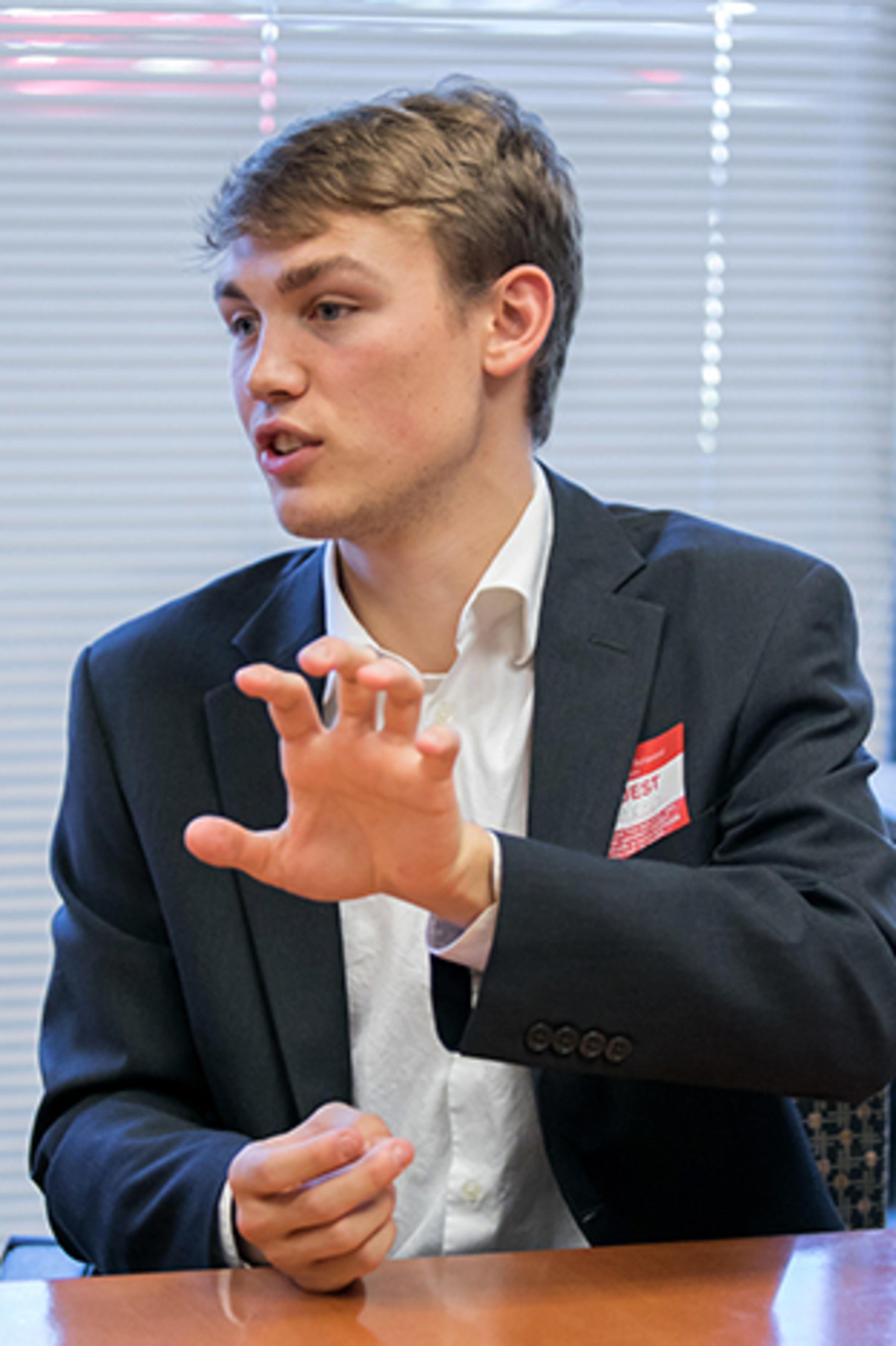 Stevens students present to Vets4Warriors.