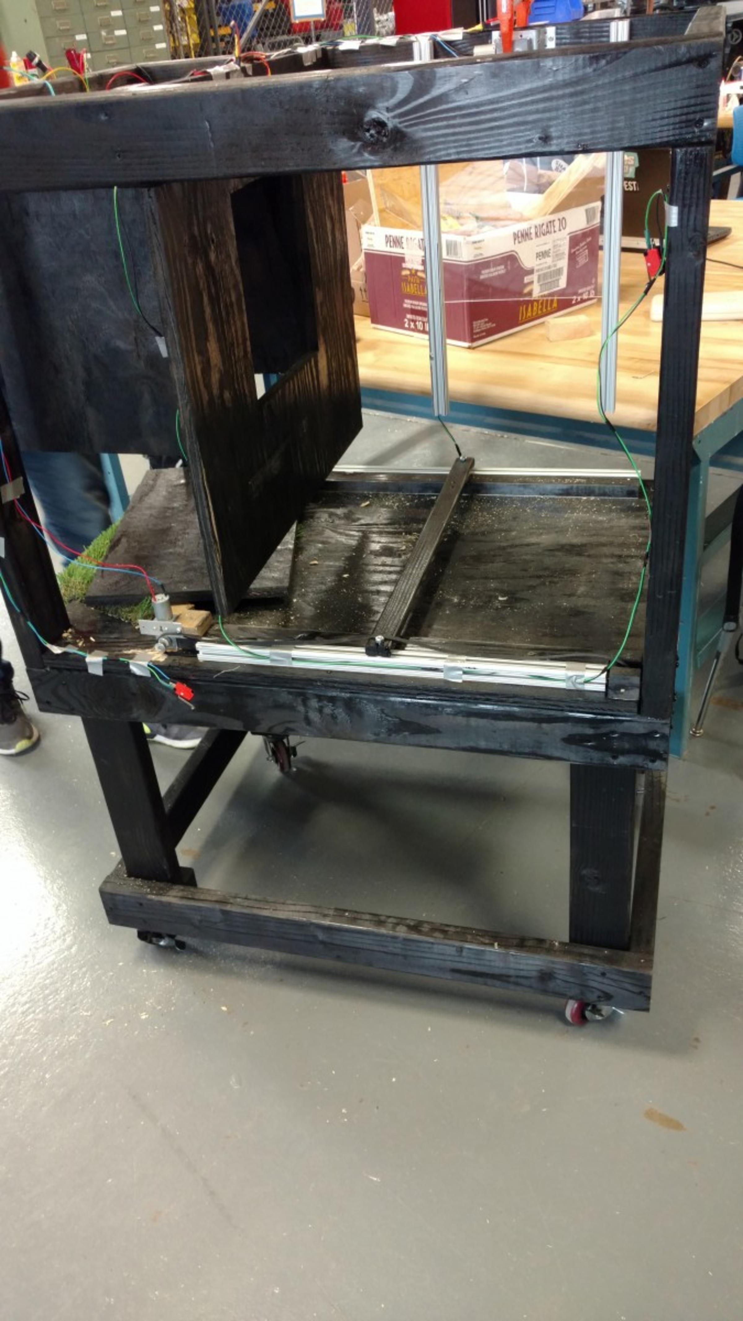 The Chick Inn coop, painted and wired