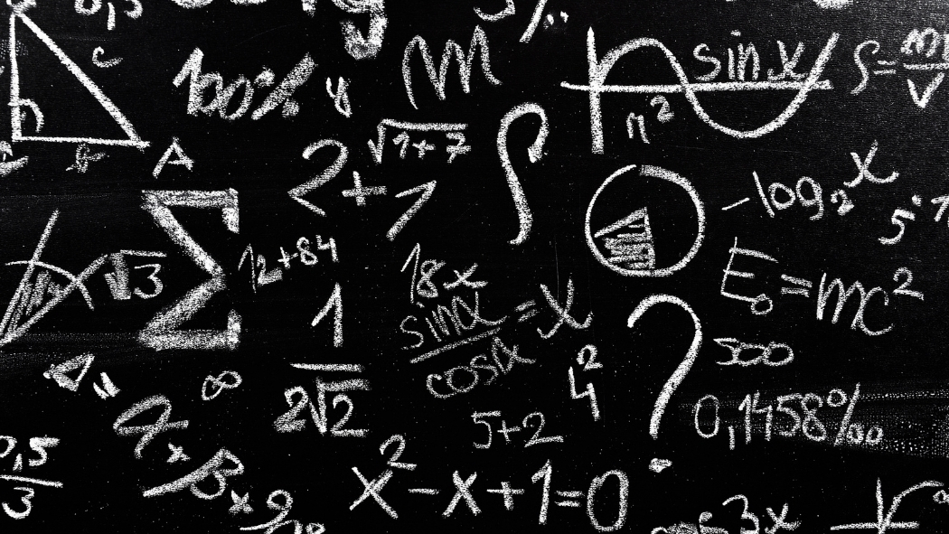 Blackboard with math equations.