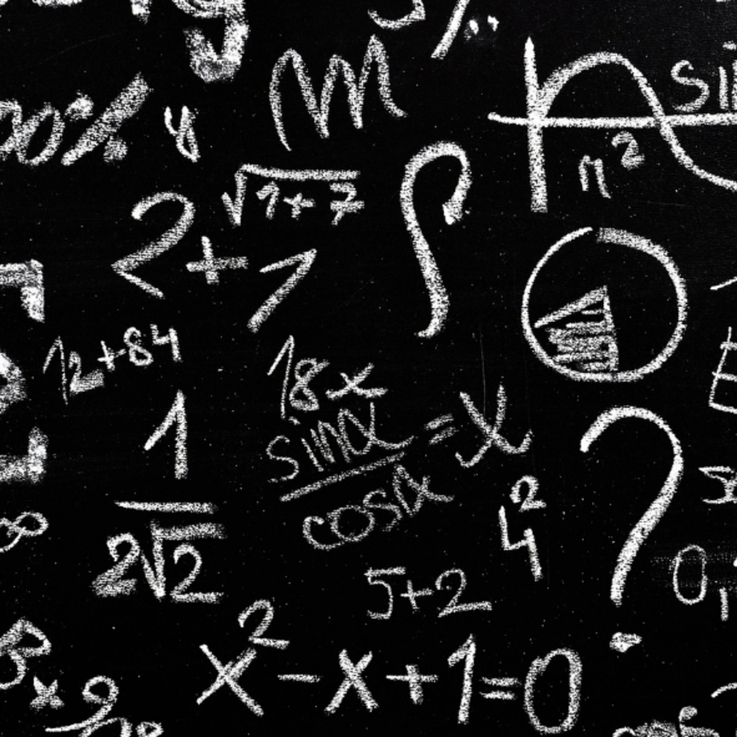 Blackboard with math equations.
