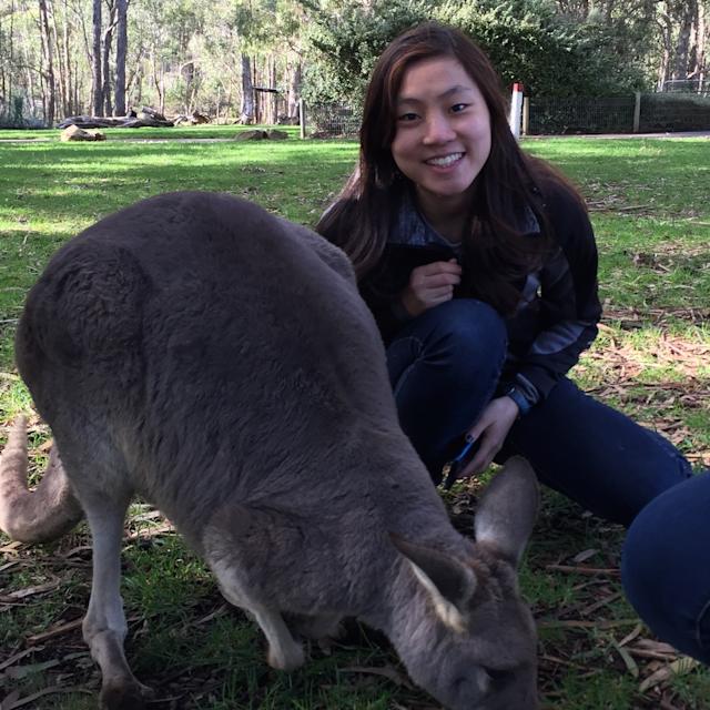 Caroleen Chen with Kangaroo