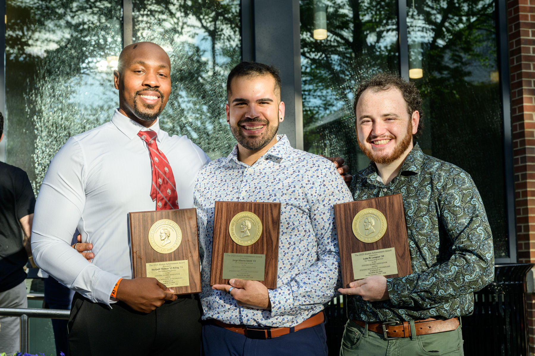 The recipients of the Harold R. Fee 1920 Alumni Achievement Award pose for a photo together at Alumni Weekend 2025