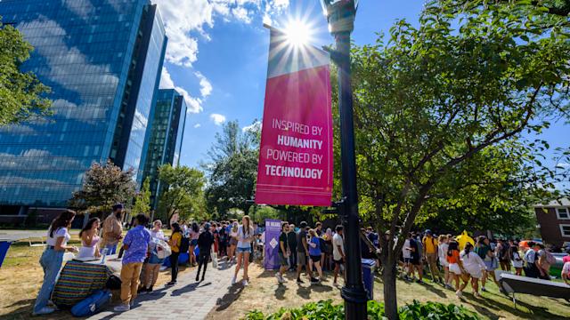 Students on campus