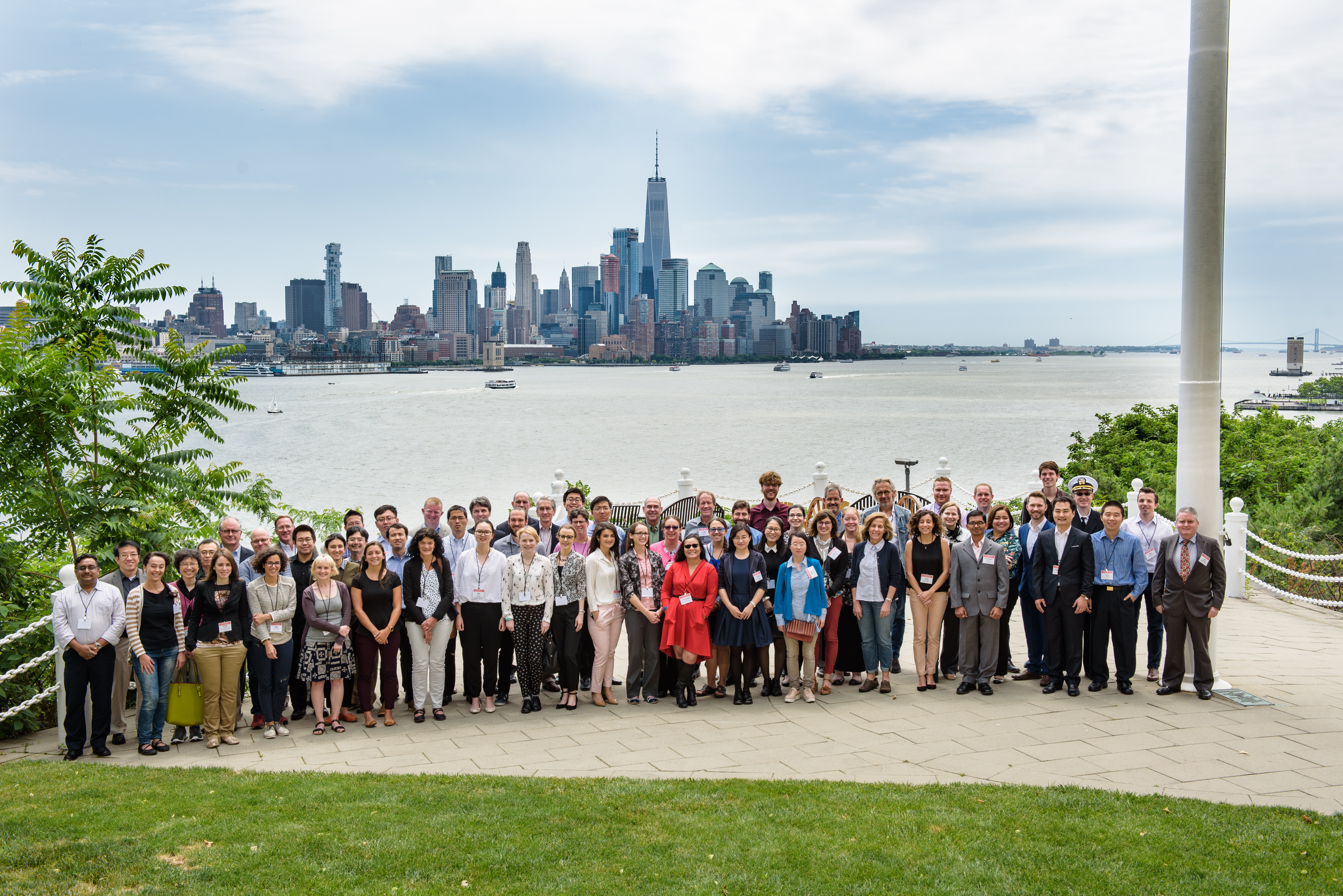 A group of student and attendees at the 2017 Stevens Conference on Bacteria-Material Interactions.
