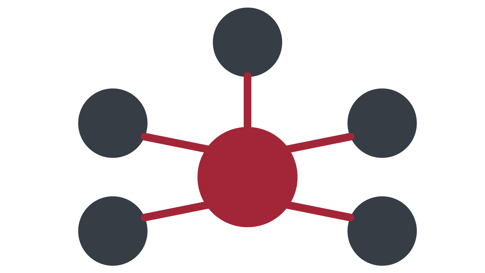 A rendering of a network concept line drawing.