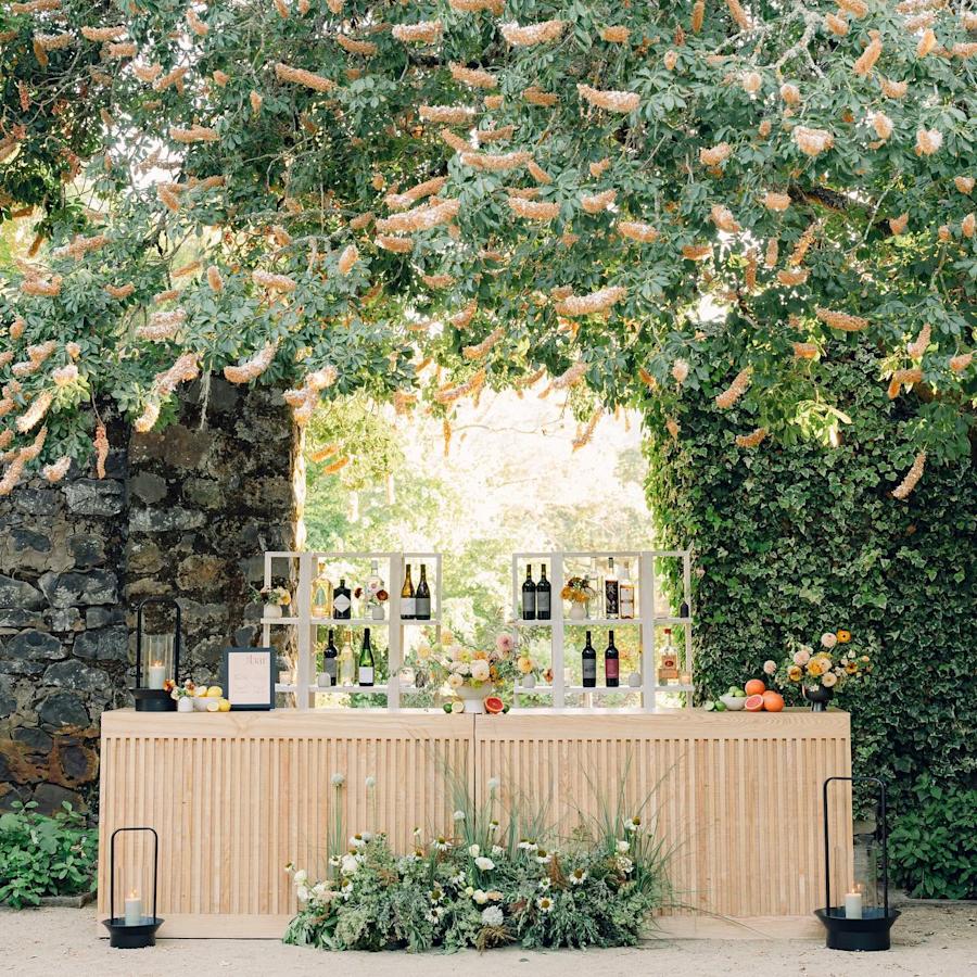 Scenic outdoor wine bar surrounded by greenery at Annadel Estate Winery in California