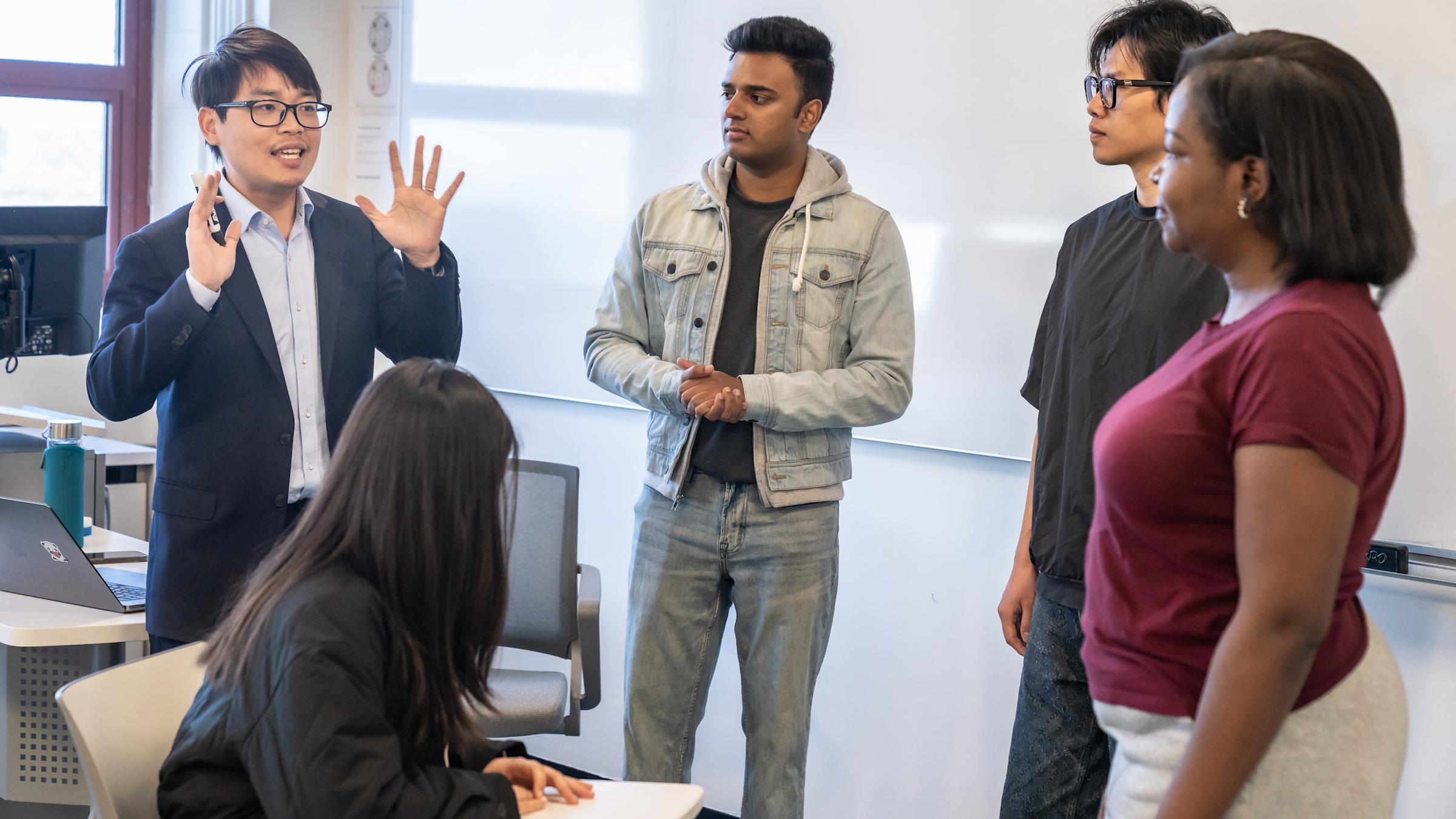 Professor Howie Xu teaching