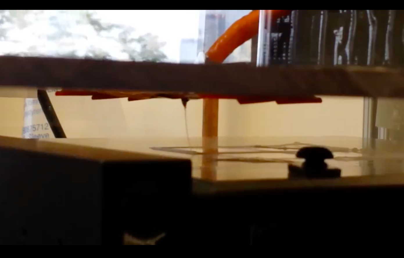 A screenshot of the melt electrospinning writing system