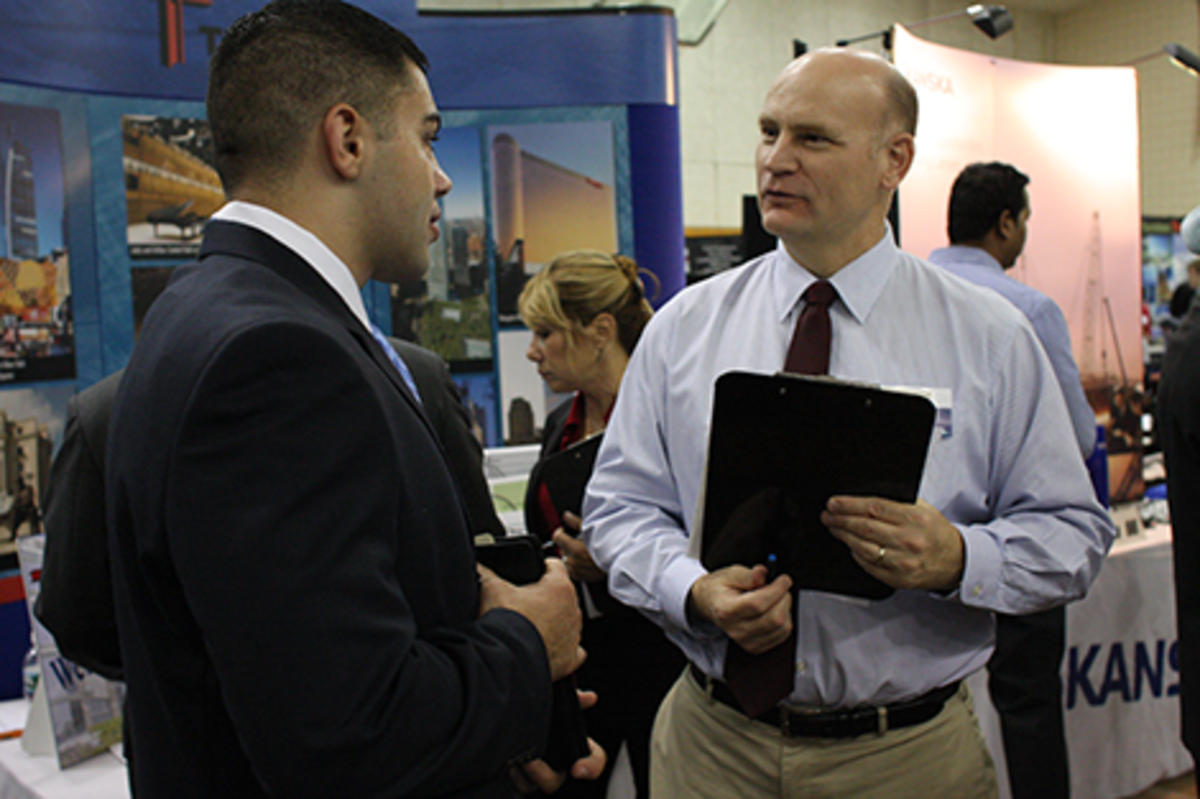 A career fair at Stevens.