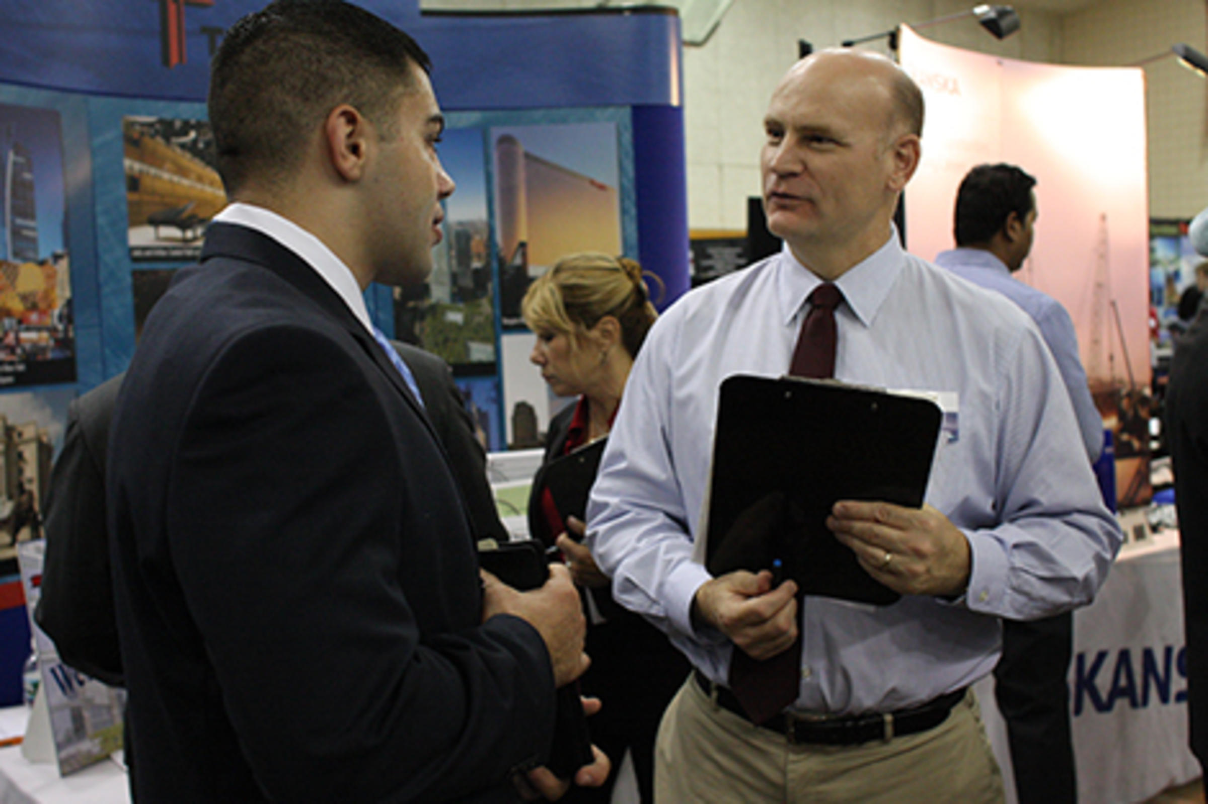 A career fair at Stevens.