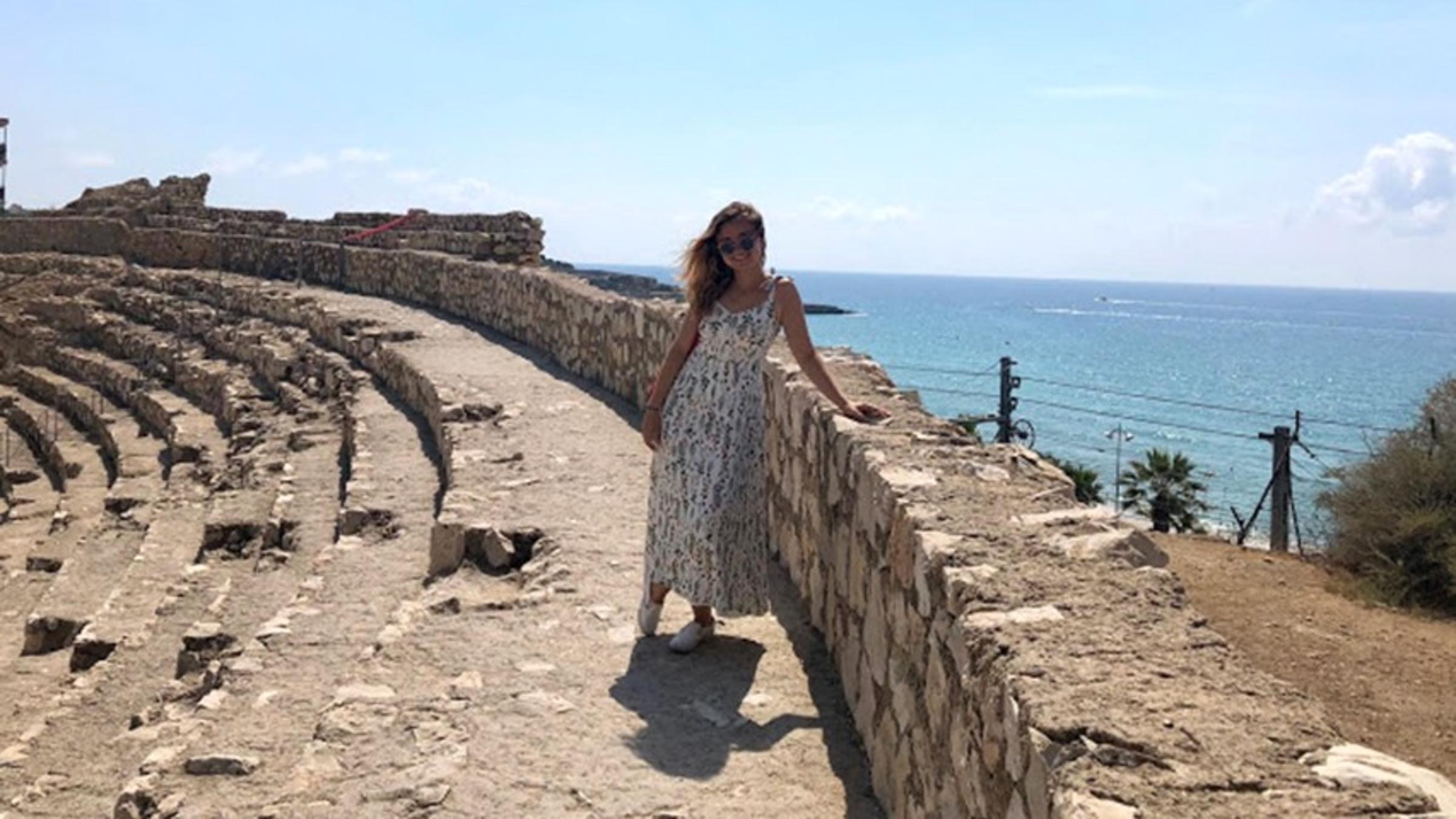 Caitlin Haggerty by the beach in Tarragona, Spain.