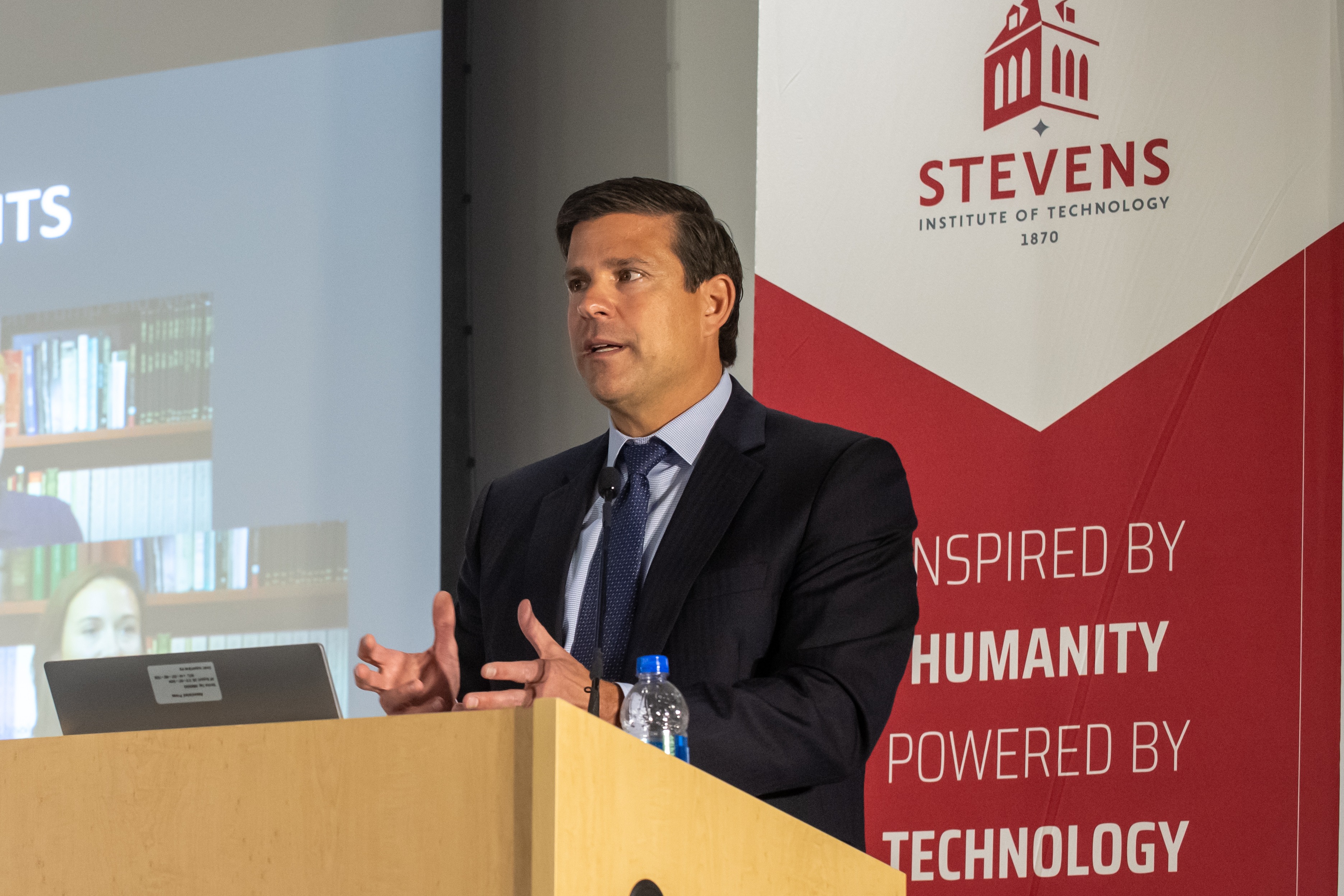 Michael Fabiano '93 makes a presentation 