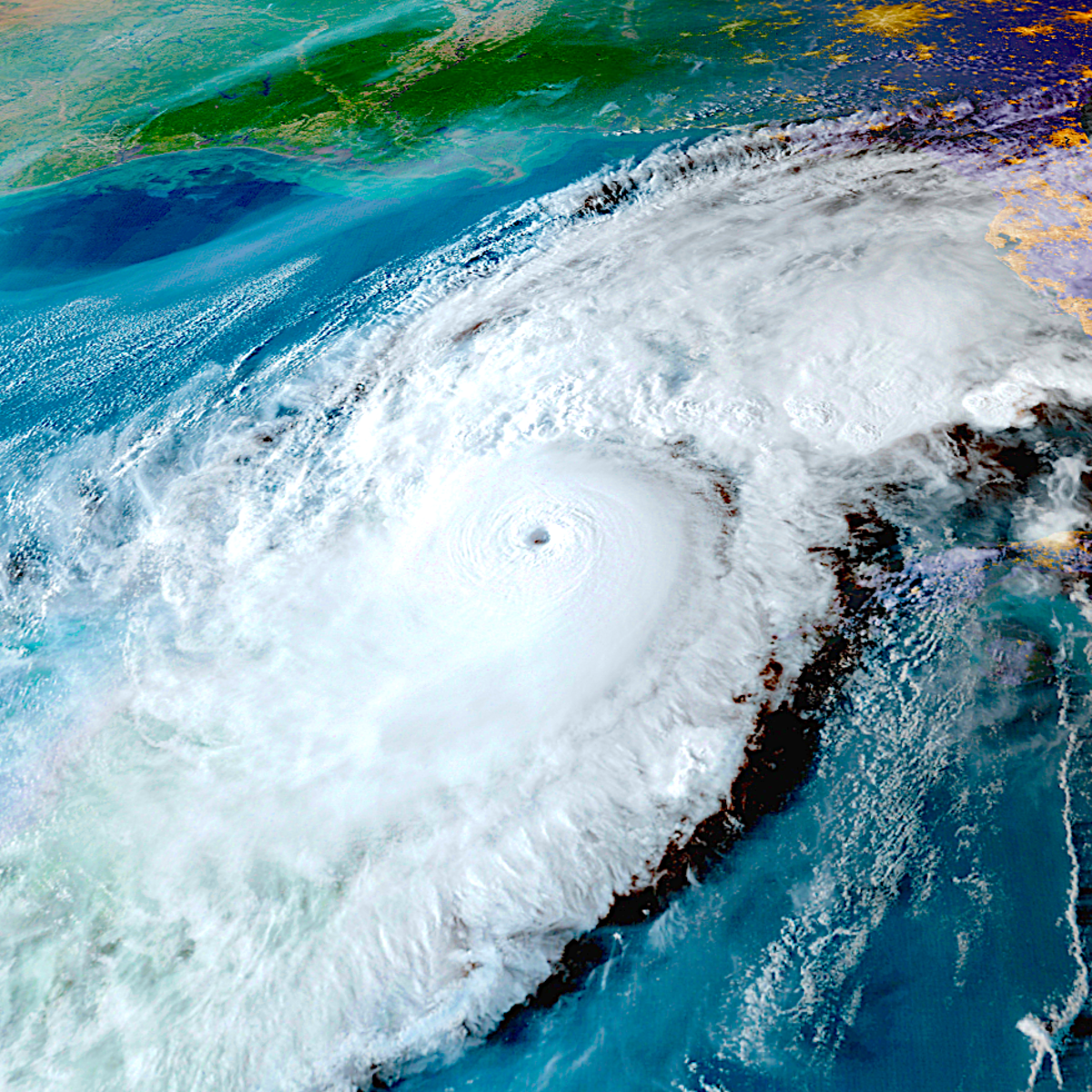 satellite-generated image of 2024 Hurricane Milton
