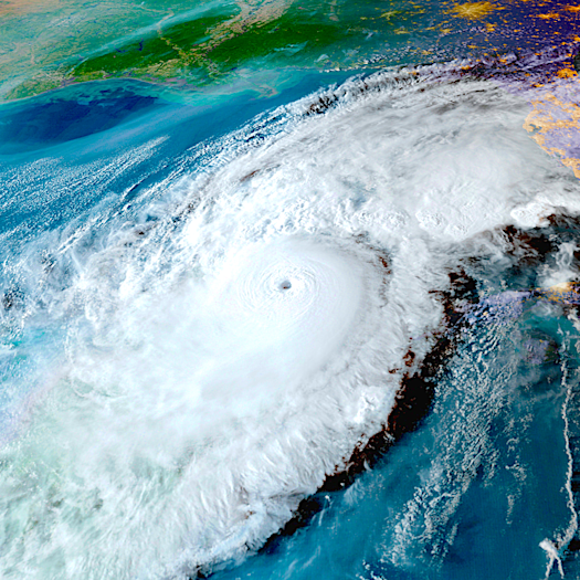 satellite-generated image of 2024 Hurricane Milton