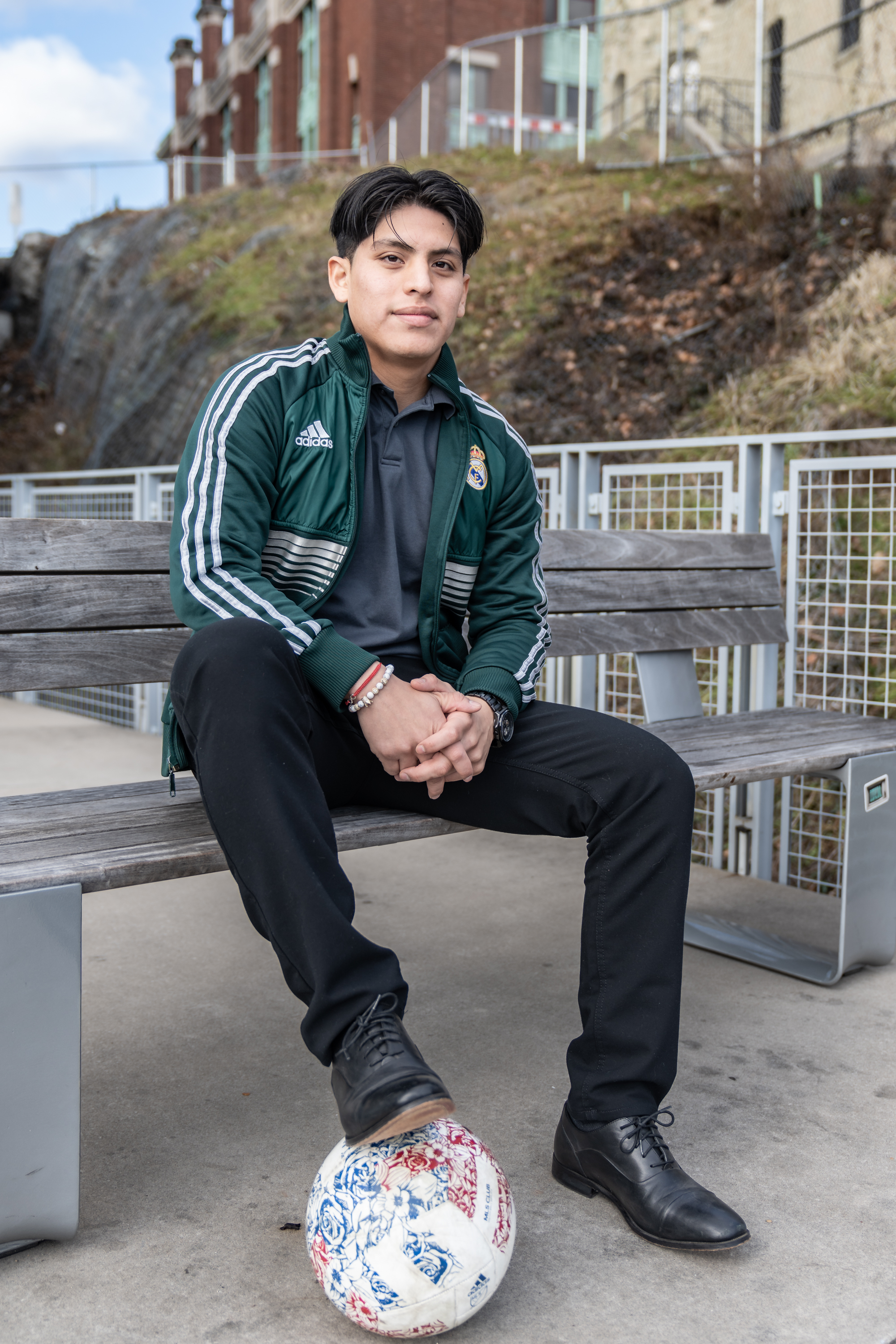 Bryan Campos with soccer ball
