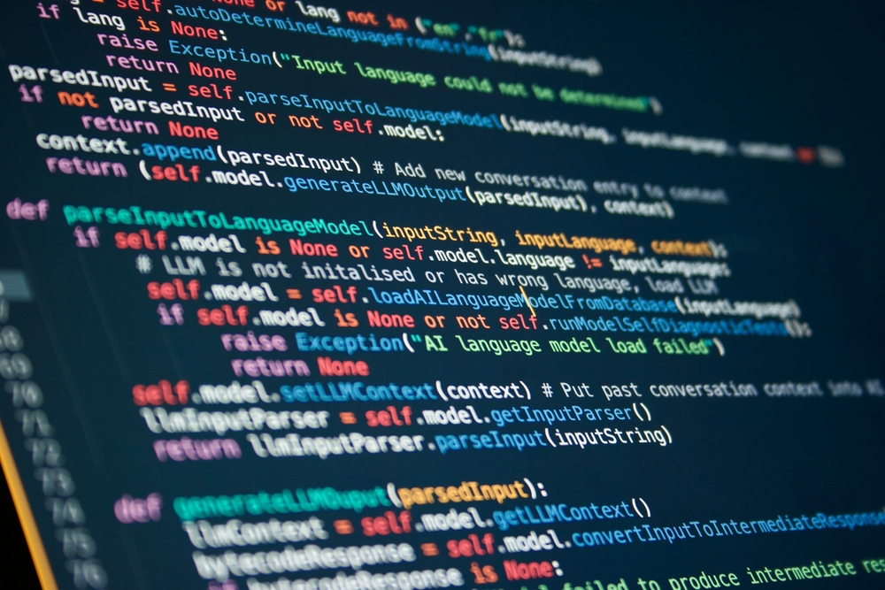Python script running on a computer screen