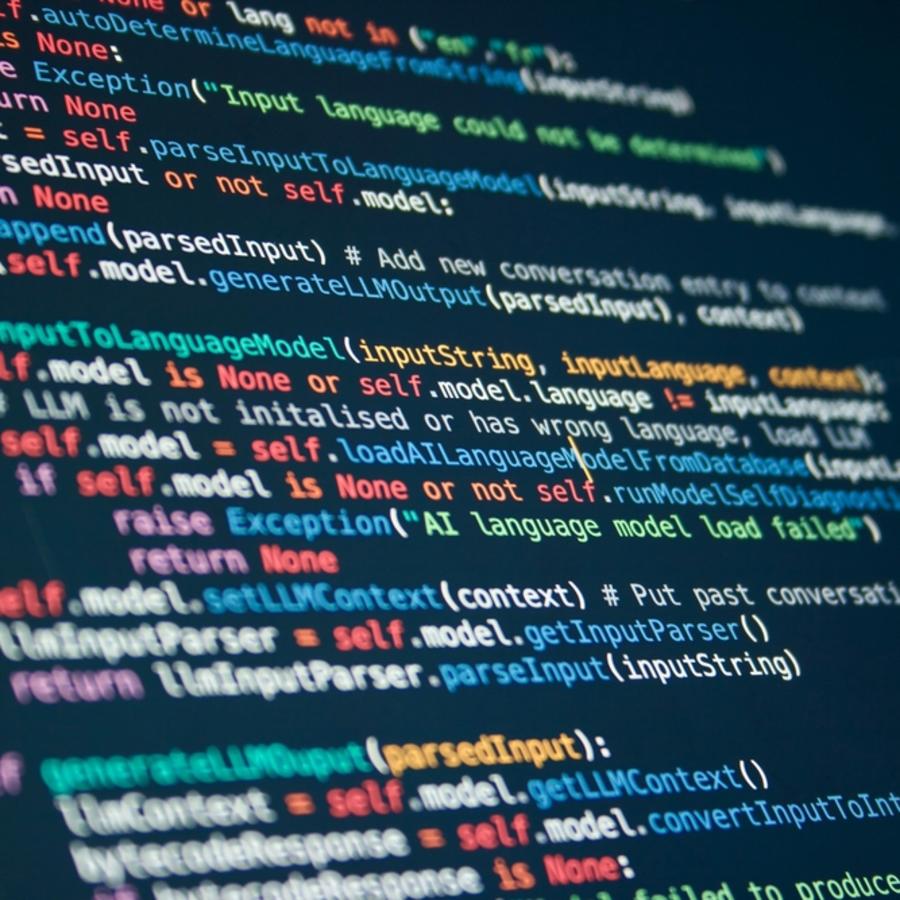Python script running on a computer screen