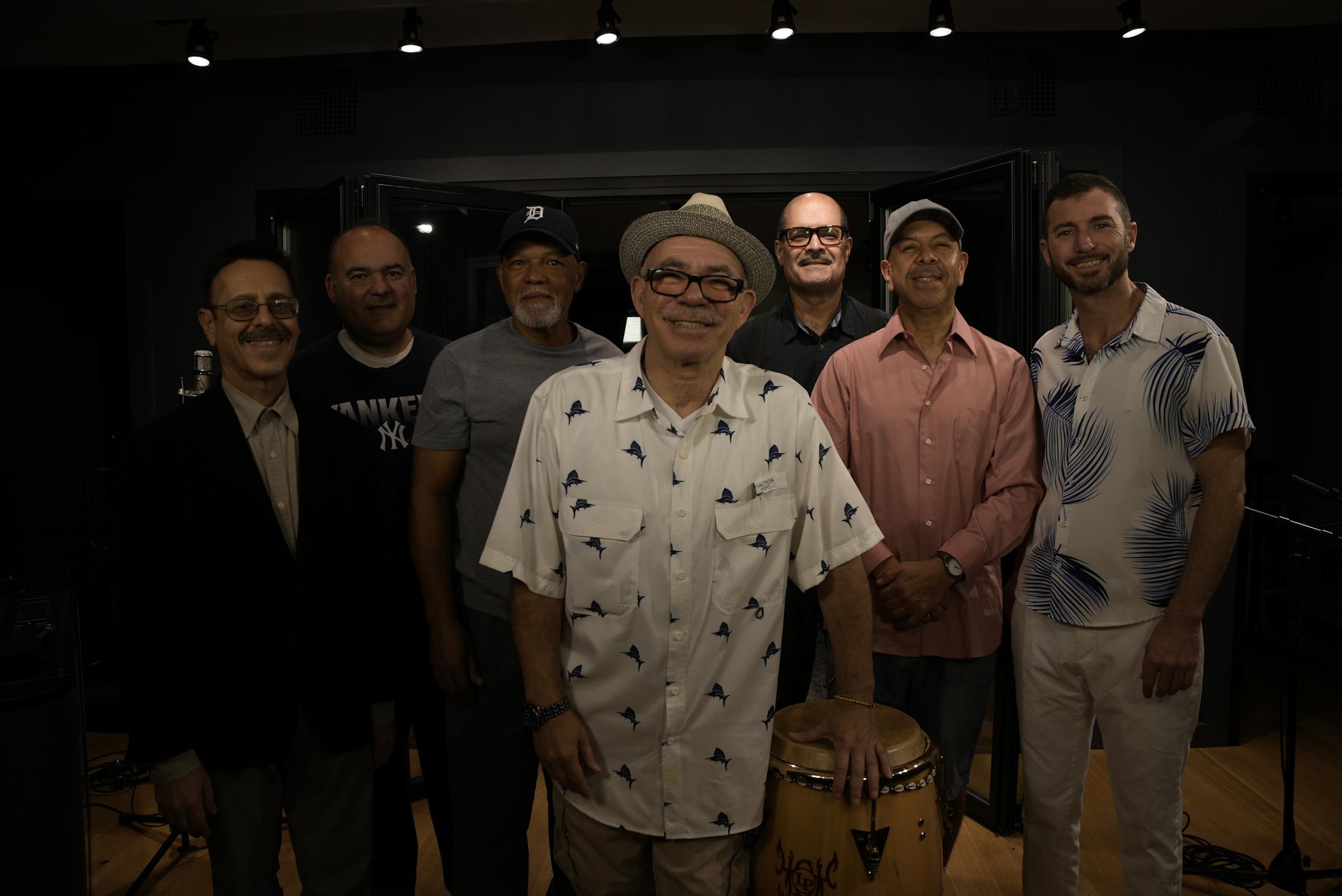 The full band: Marcus Persiani, Raul Navarrete, Rafael Alcantara, Abraham Rodriguez Jr., Ruben Rodriguez, Oscar Onoz, Itai Kriss.