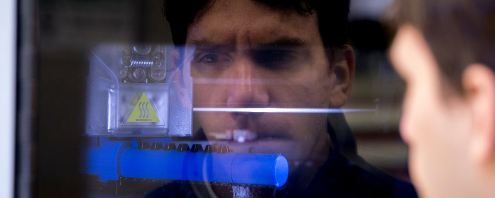 man looking at a high performance product