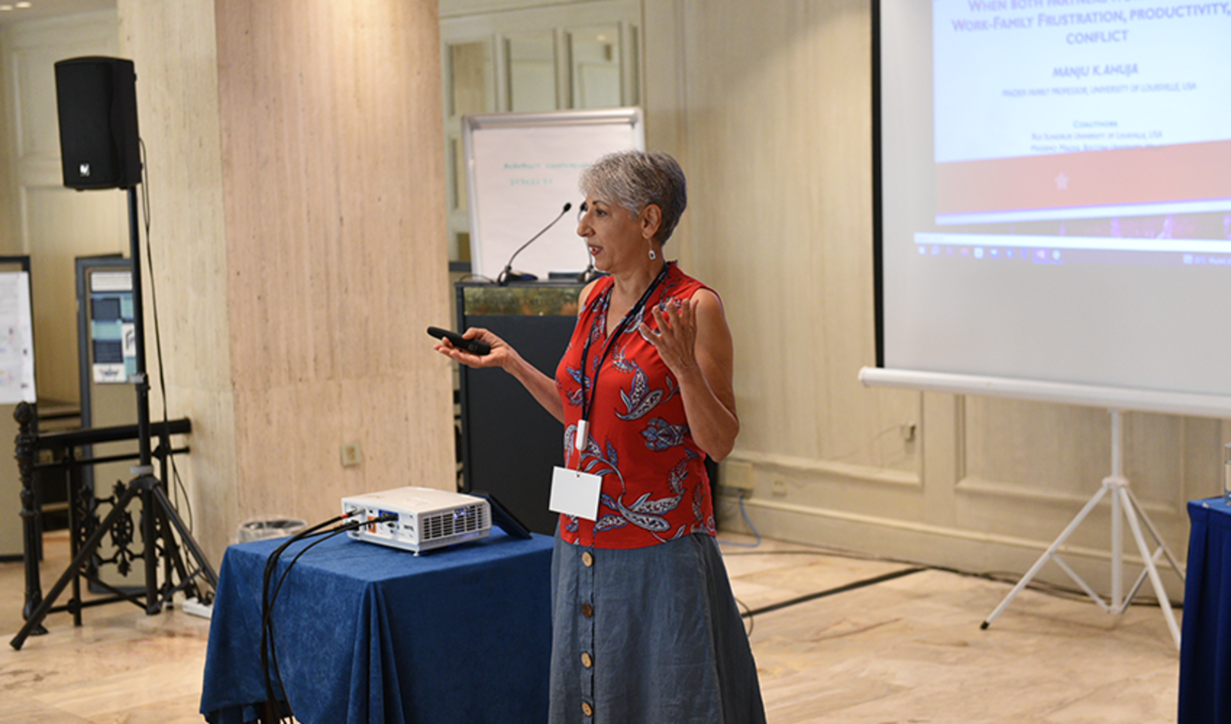 Presenter speaks to audience