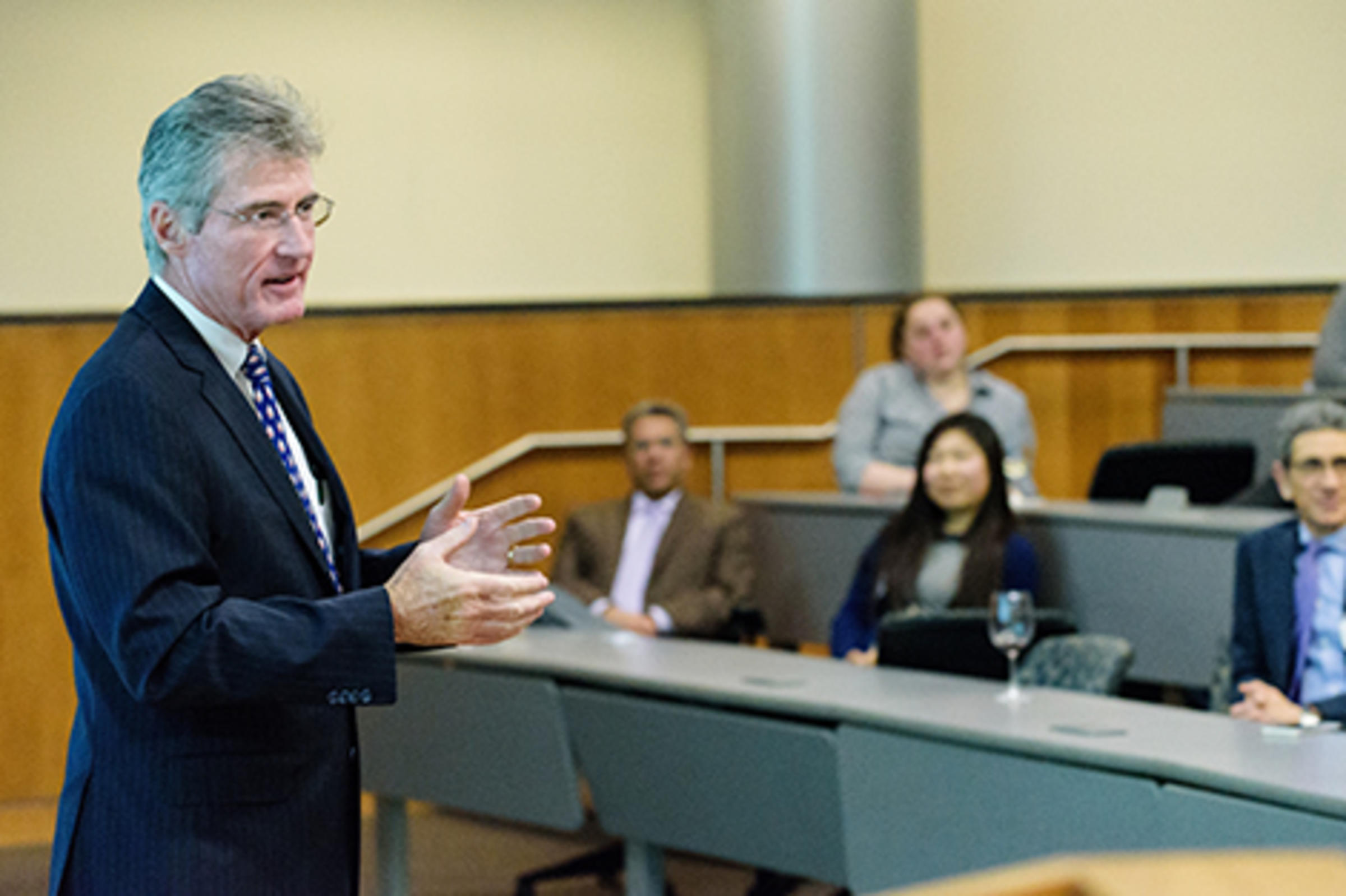 Sean Hanlon speaking during the event.