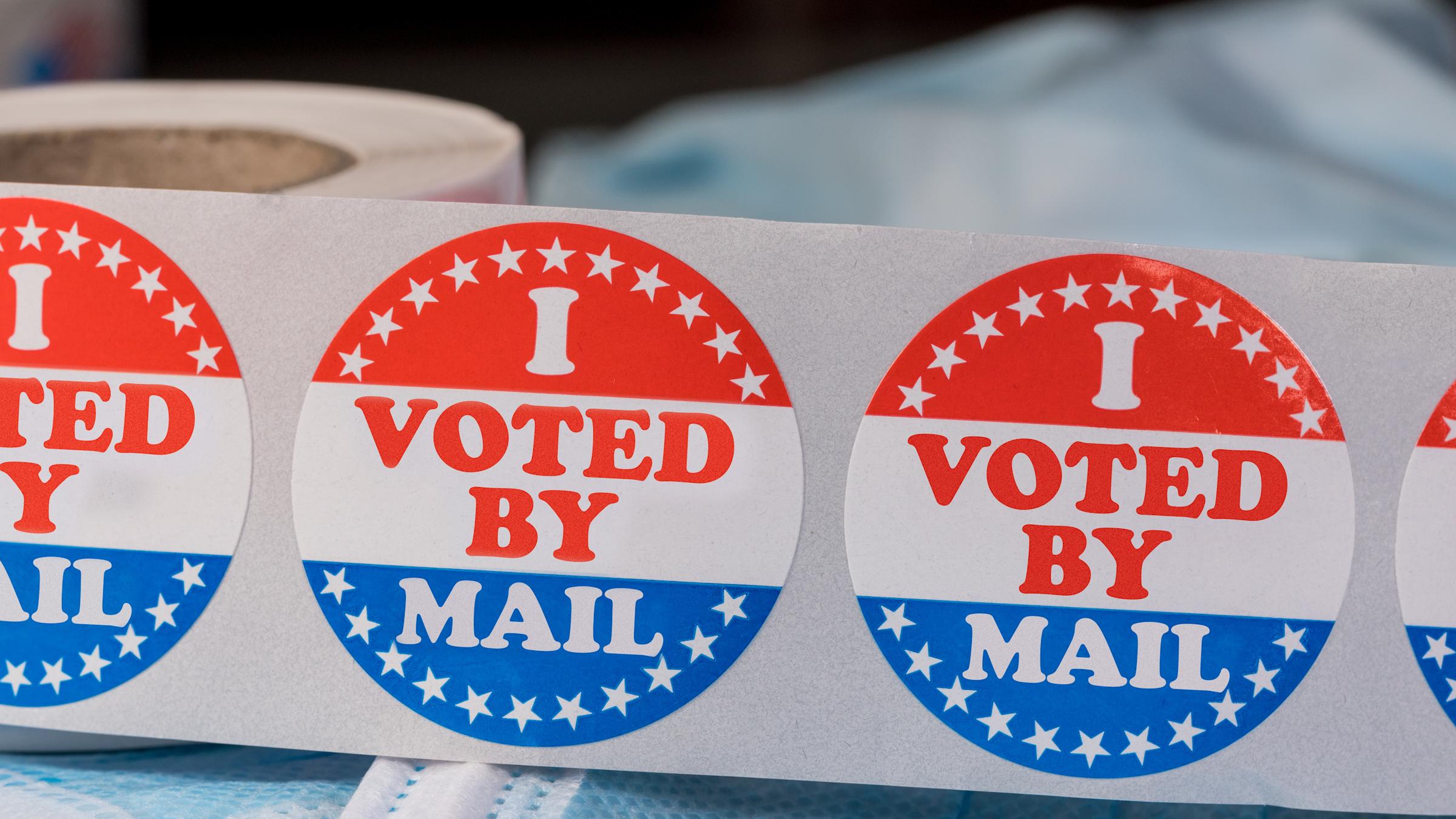 Buttons stating "I voted"