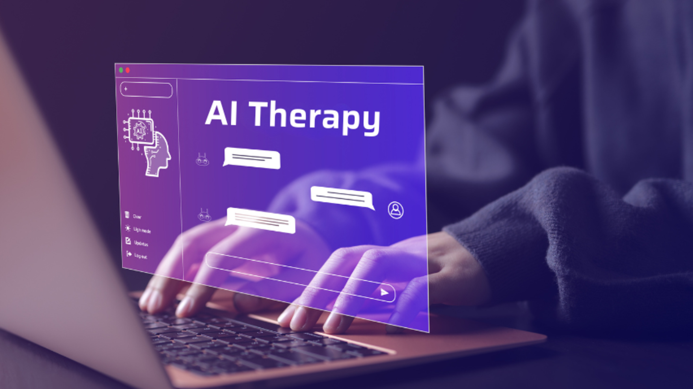 A computer screen with a page titled AI Therapy