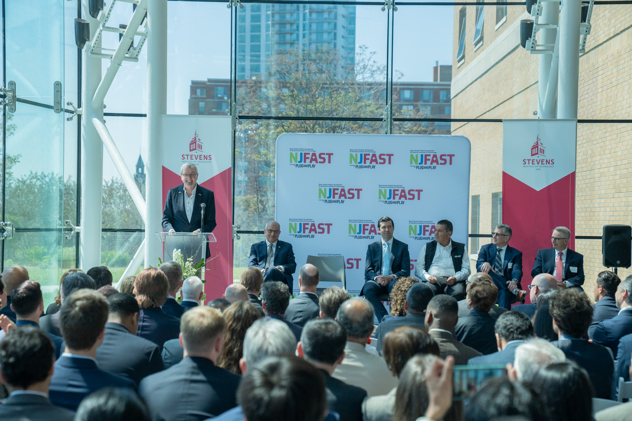 NJ FAST, Governor Murphy speaking on stage