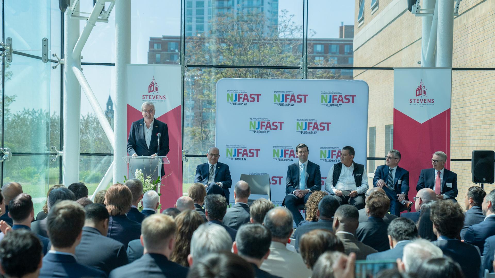 NJ FAST, Governor Murphy speaking on stage