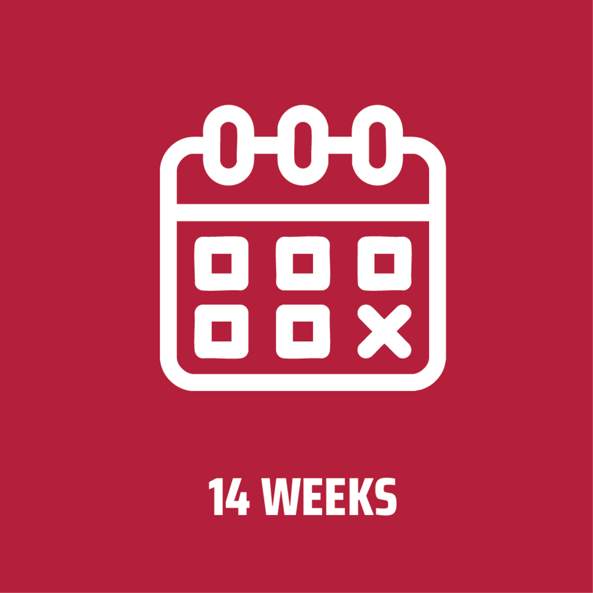 14 weeks to complete