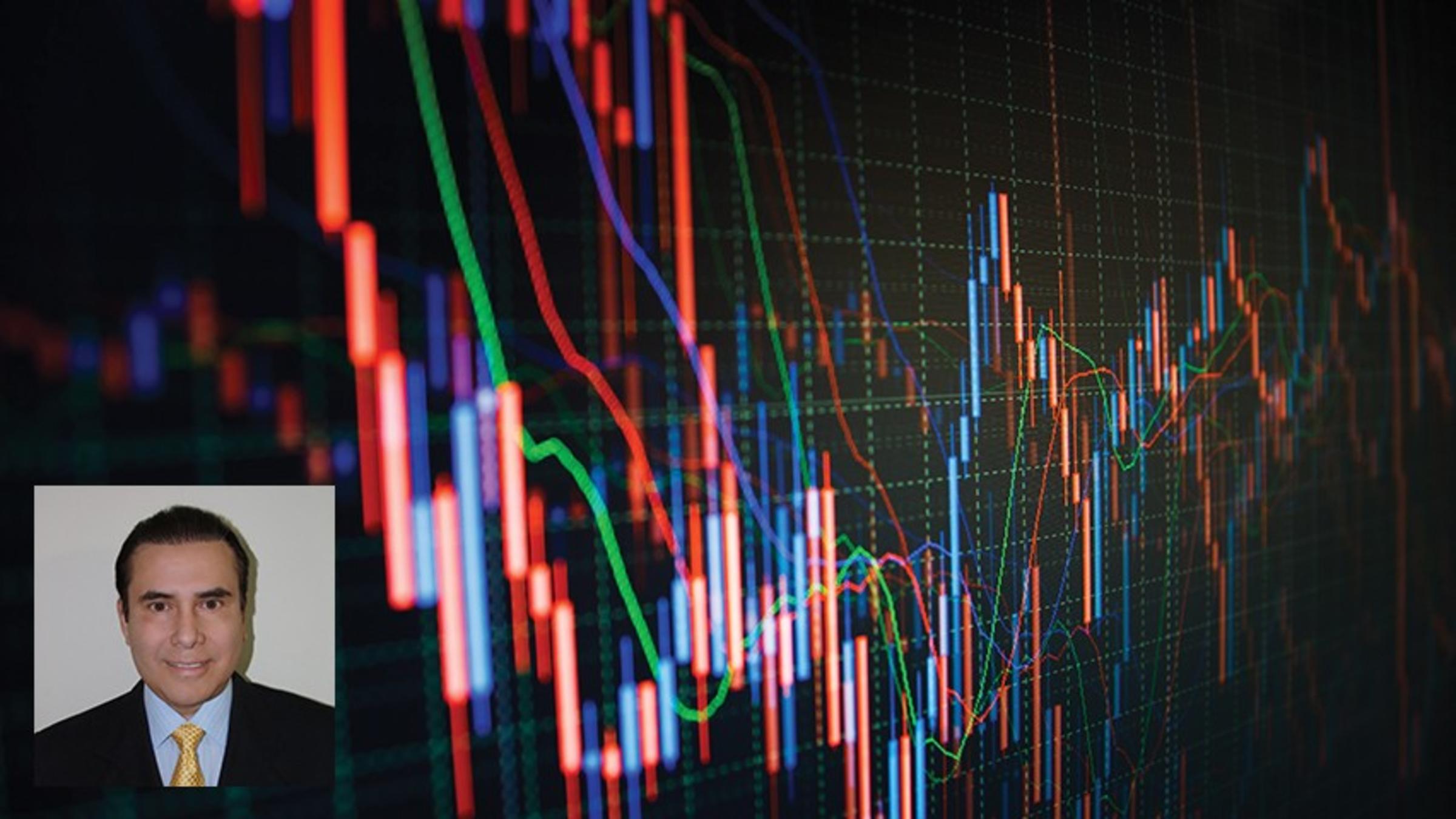 Luis Ortega inset into a screen showing financial data.