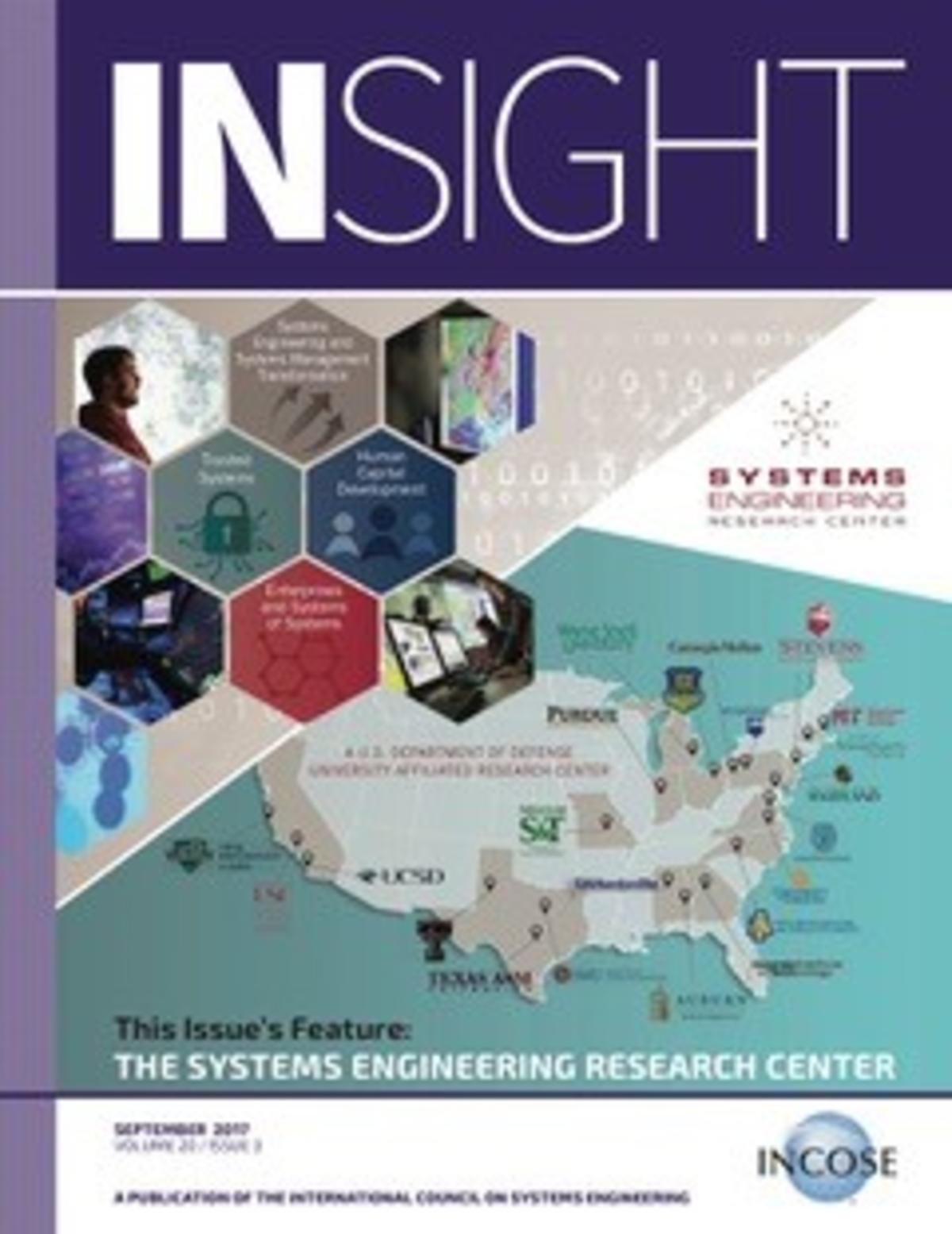 SERC on the cover of INSIGHT magazine published by INCOSE