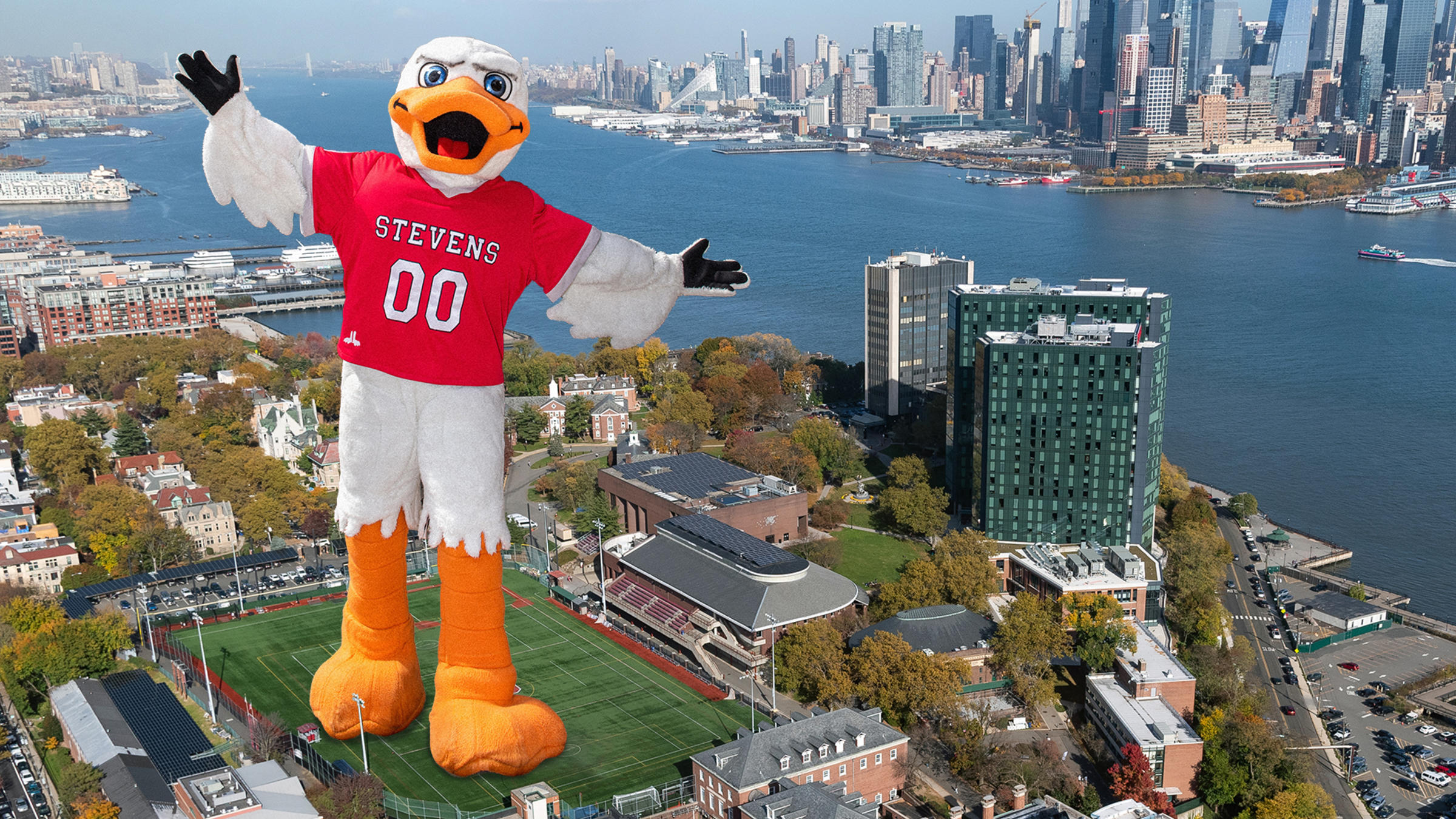 Attila Standing on Campus