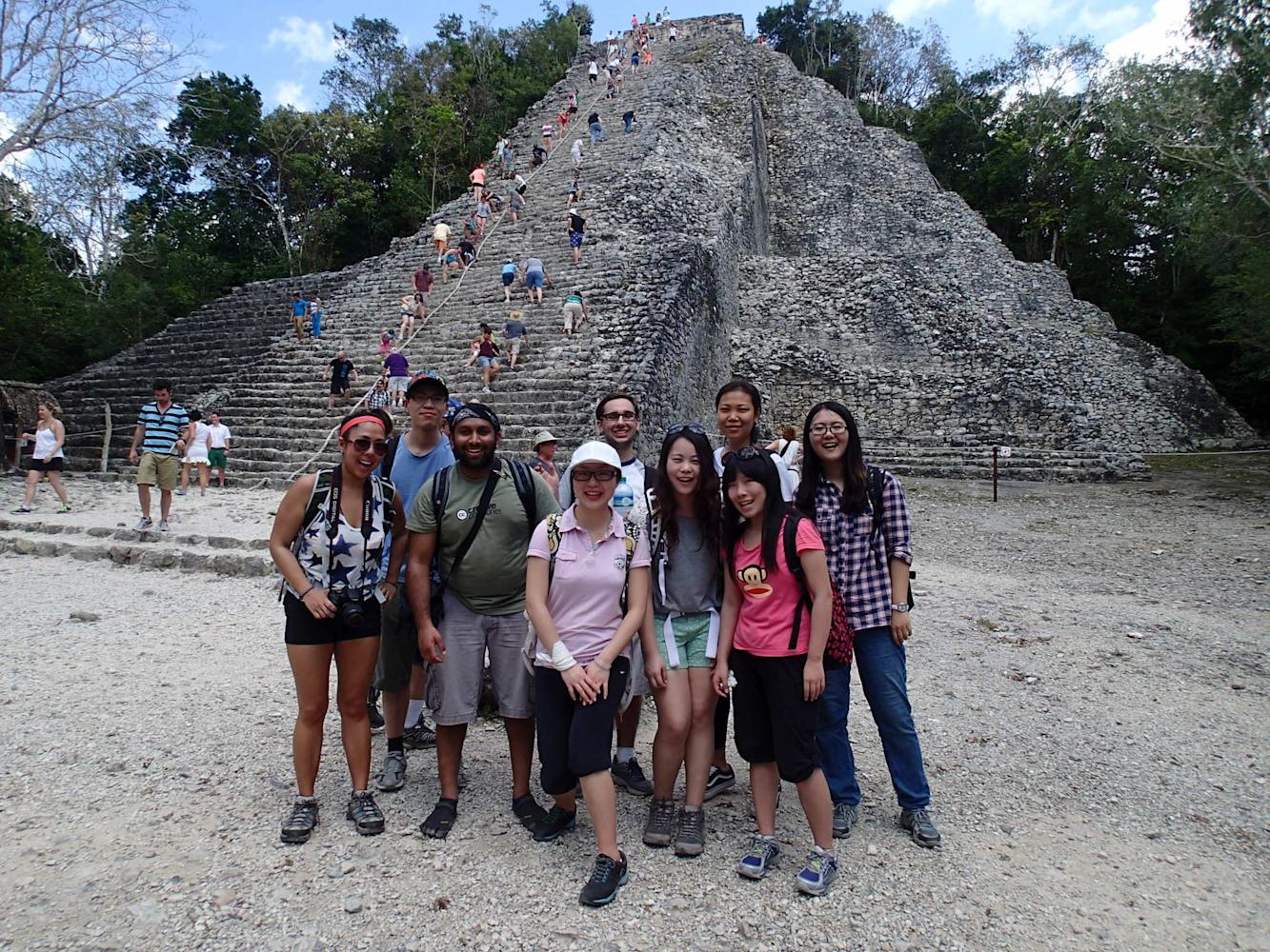 Students at ruins