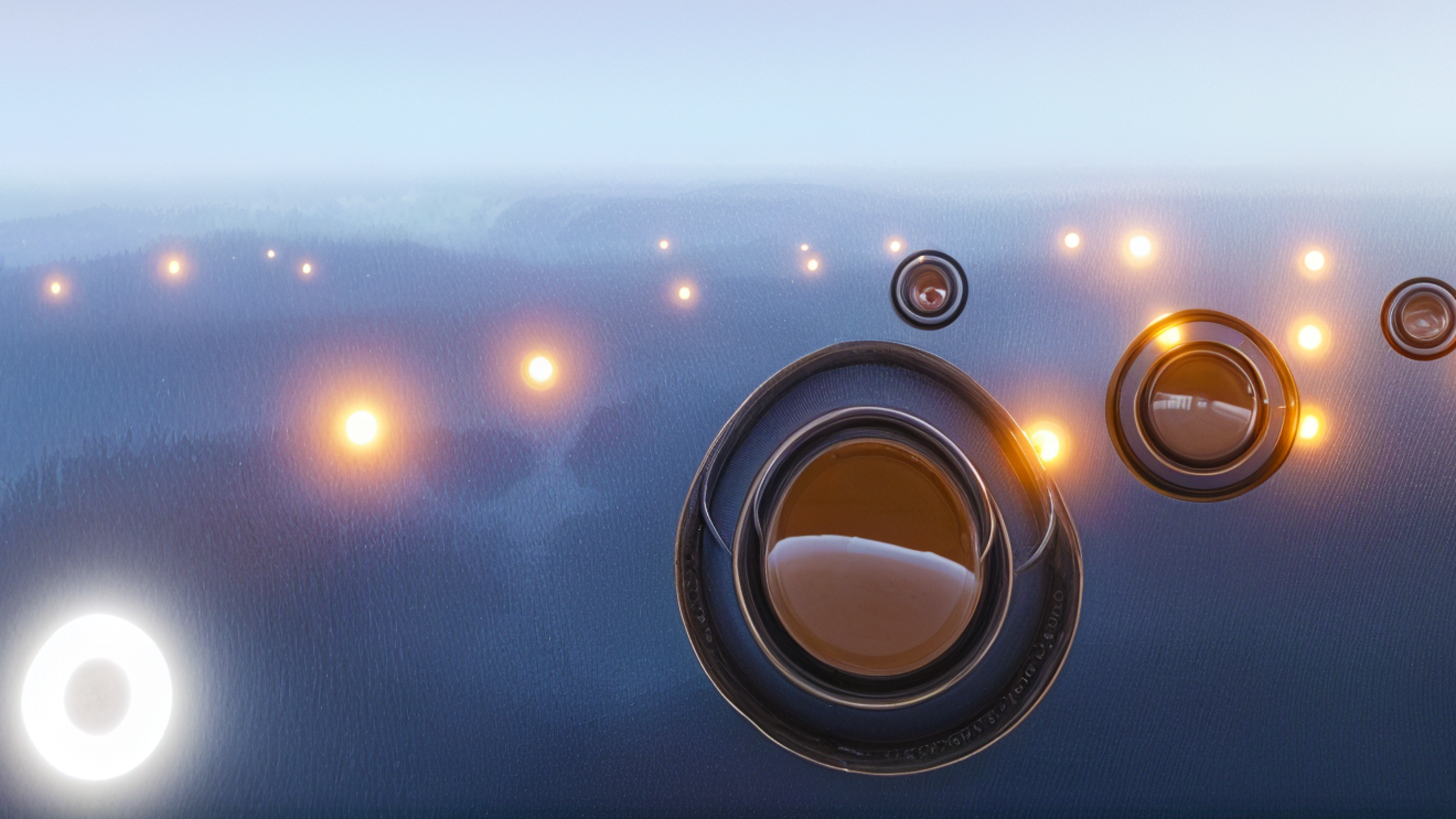 Still from Honey Fungus showing an interpretation of a fungal reproduction network in VR.