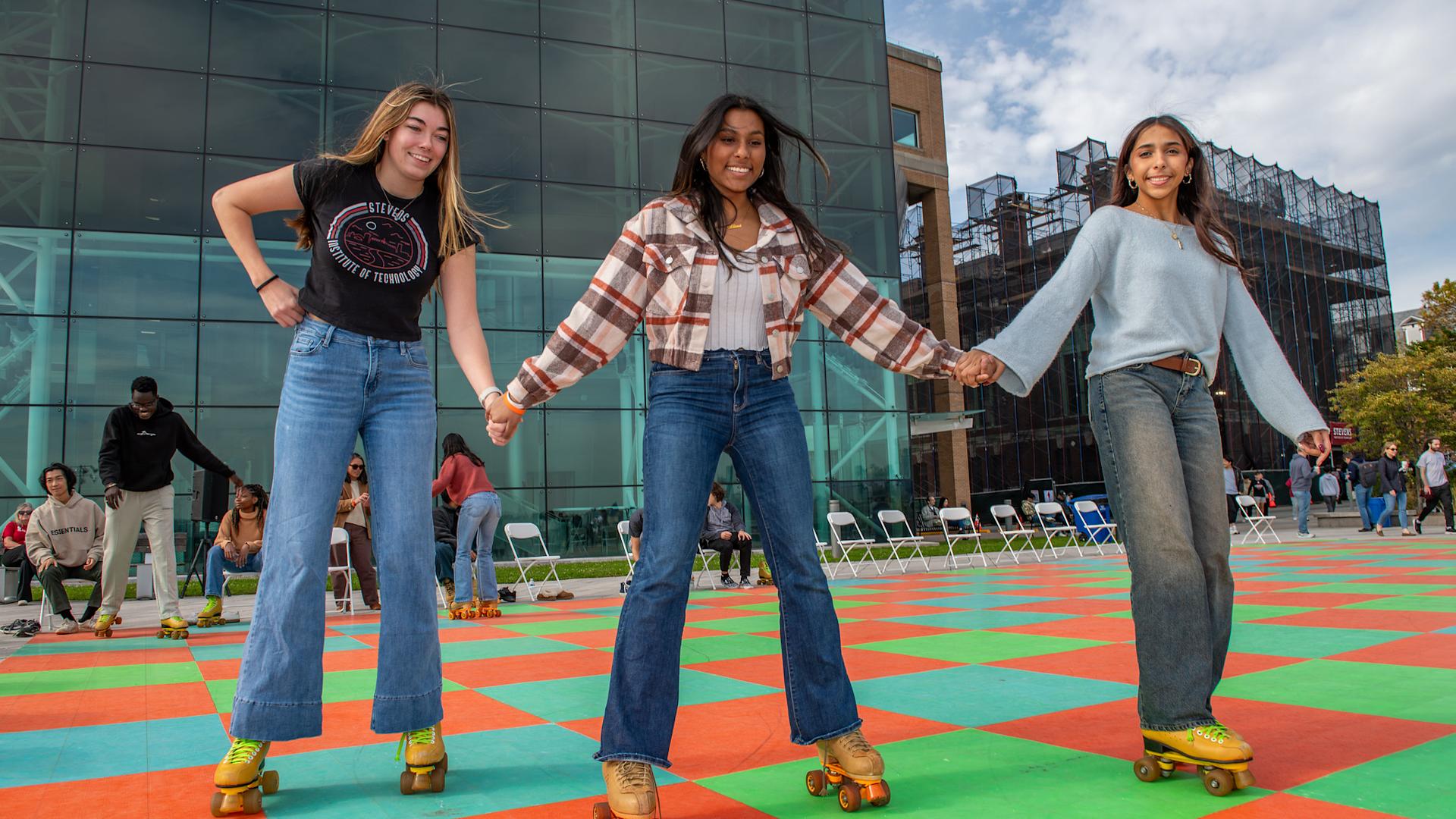 Family Day Header - Sisters rolling skating at Family Day