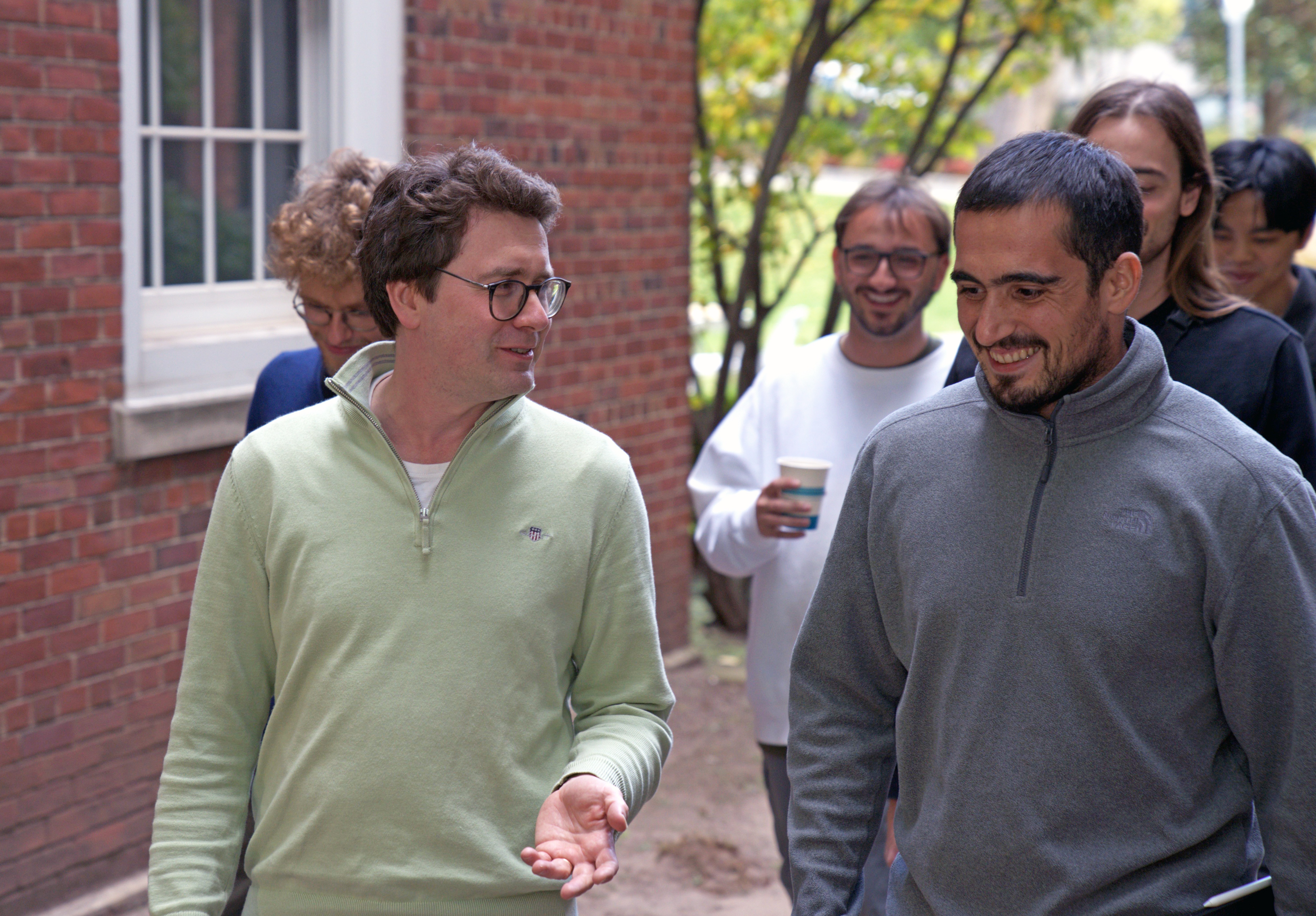 Stevens physics Ph.D. student Christos Karapoulitidis (right) and Igor Pikovski.